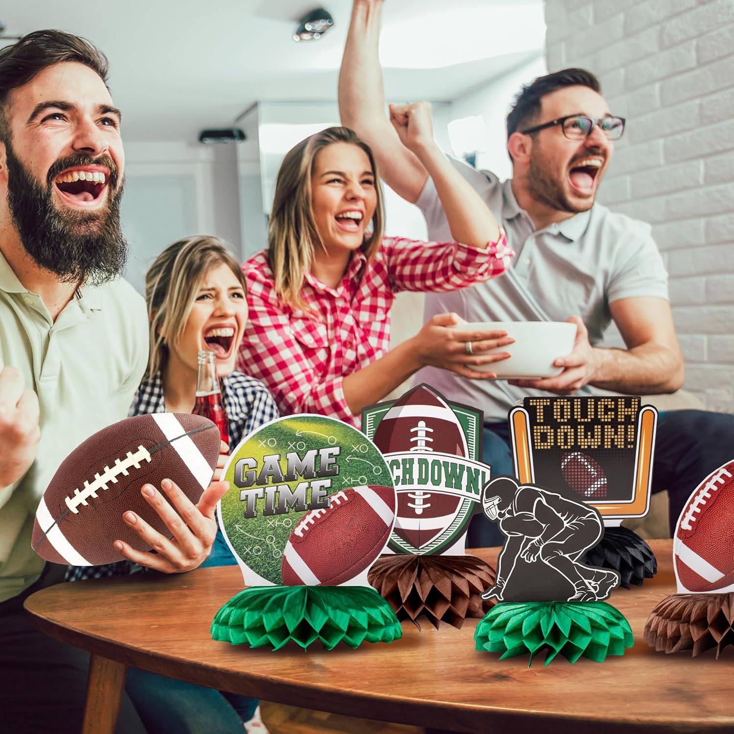 Football Party Table Decorations 10-Pack