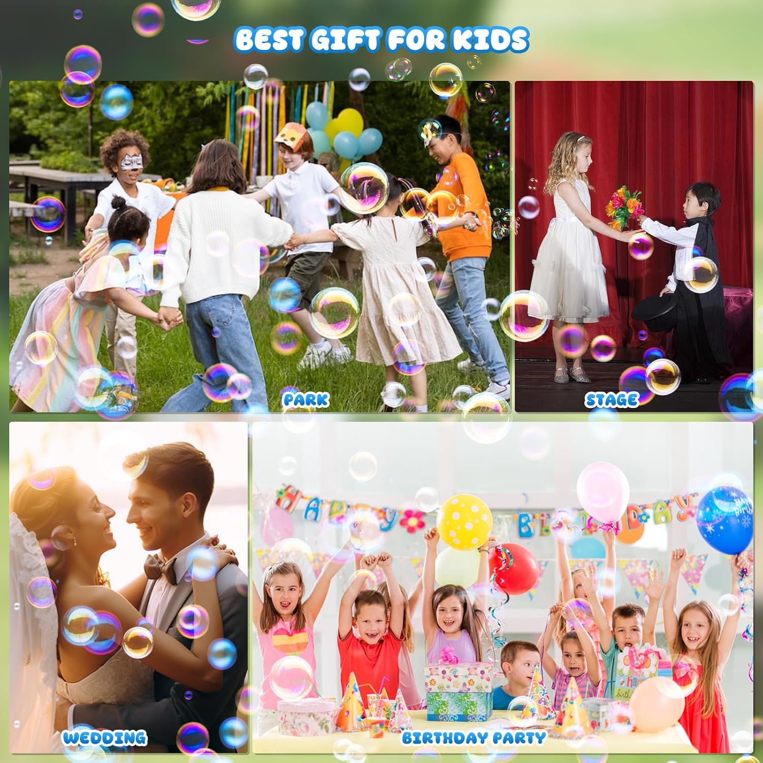 PANACARE Automatic Bubble Machine with LED Lights