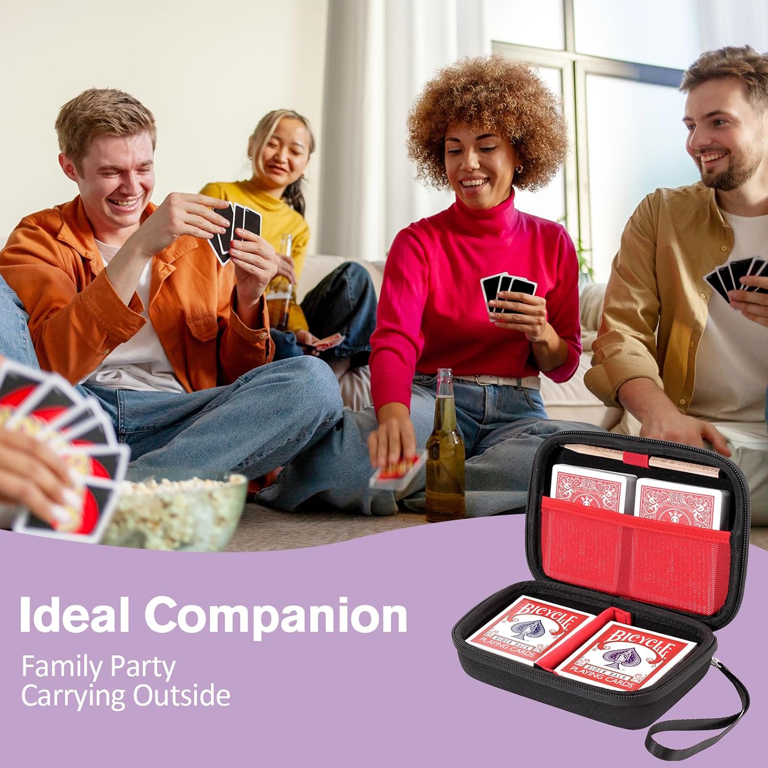 ProCase Hard Card Game Carrying Case - Black