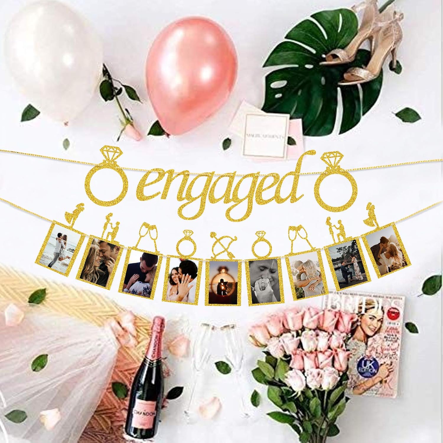 Romantic Wedding Decor Banners with Photo Frames
