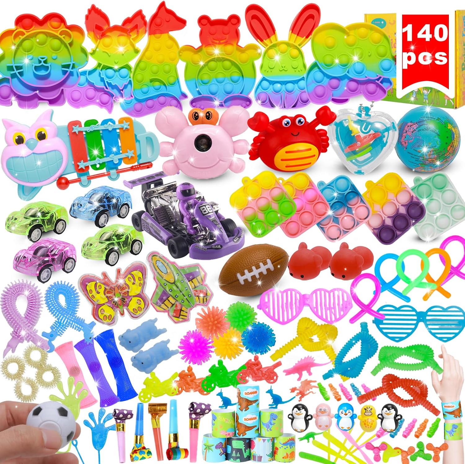 140 Pcs Kids Party Favors Fidget Toy Pack