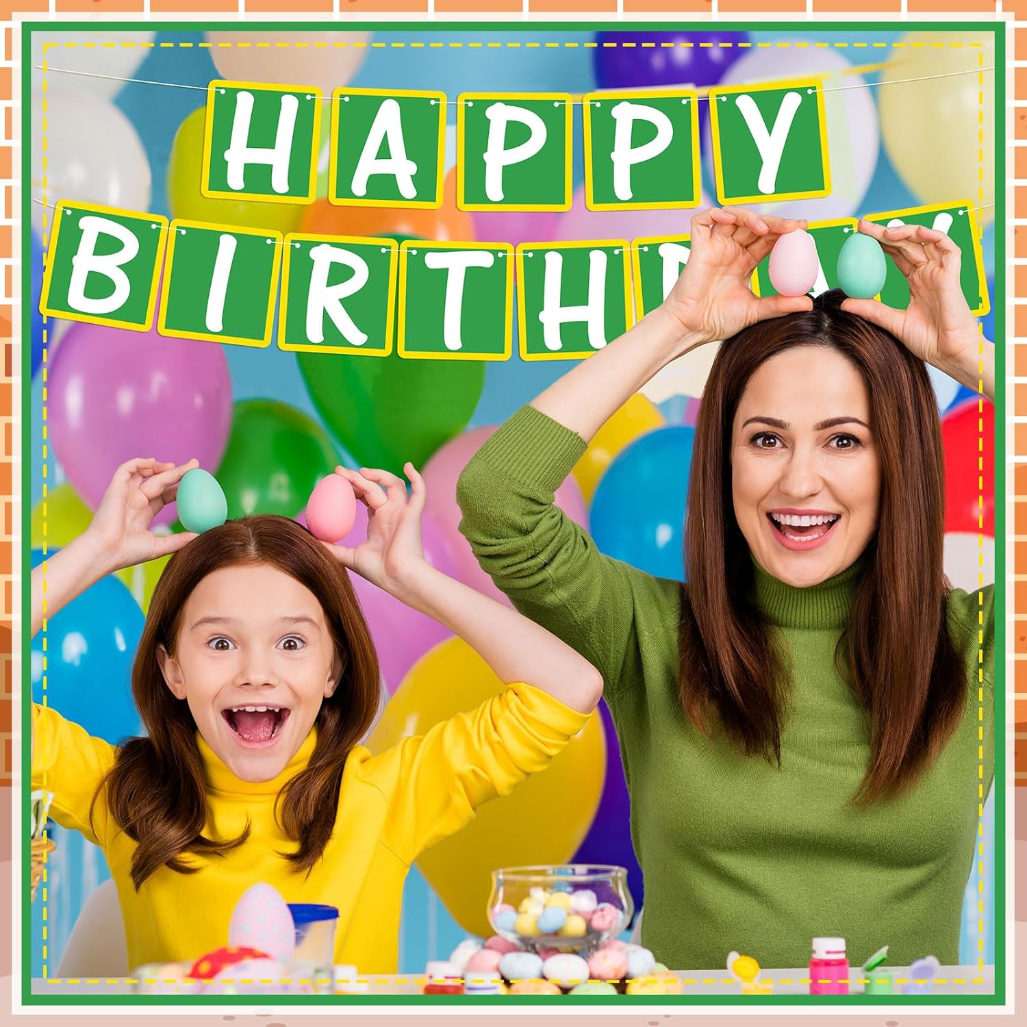 Breling Friends Birthday Banner Street Theme Decor