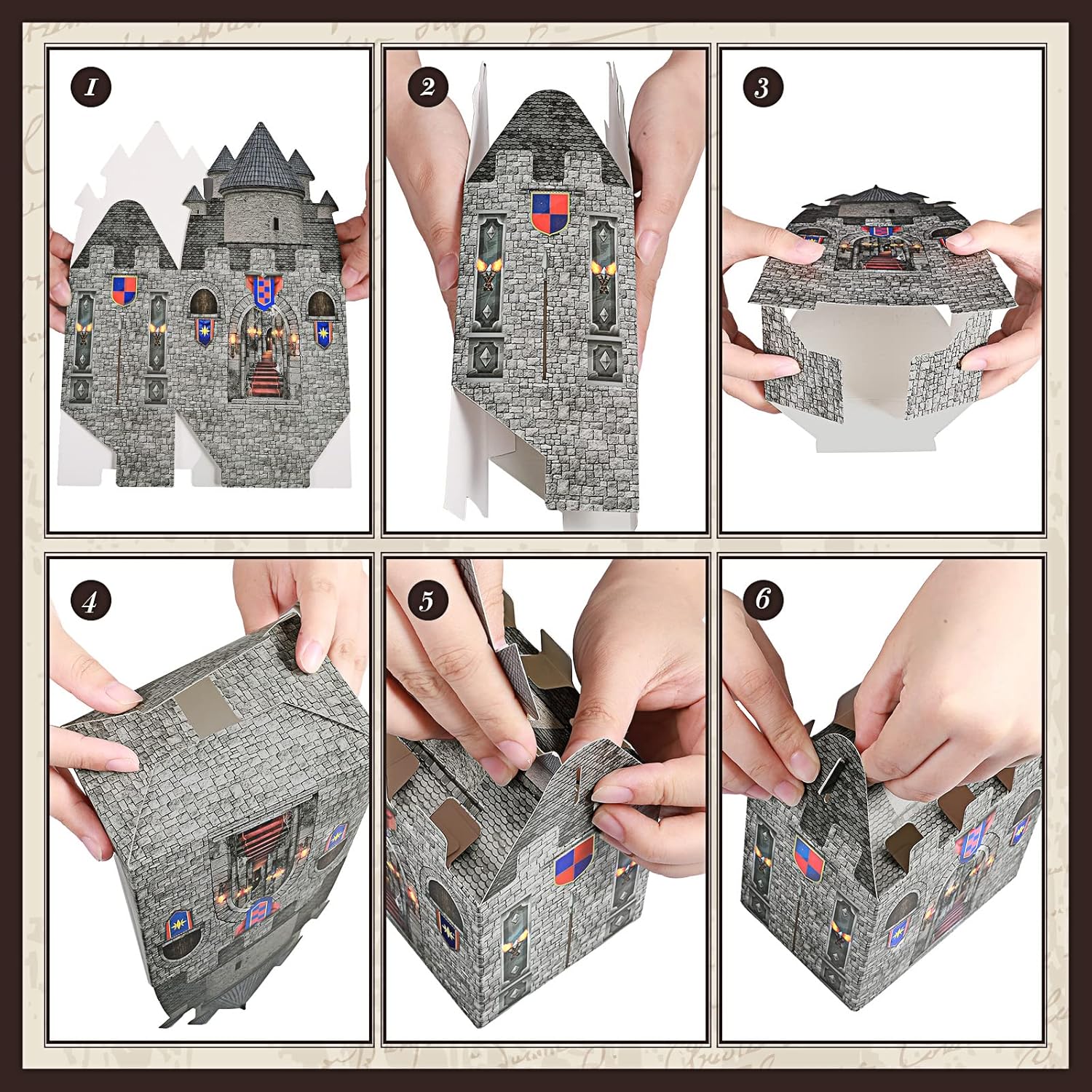TaoBary Medieval Castle Box Halloween Party Supplies 16 Pieces