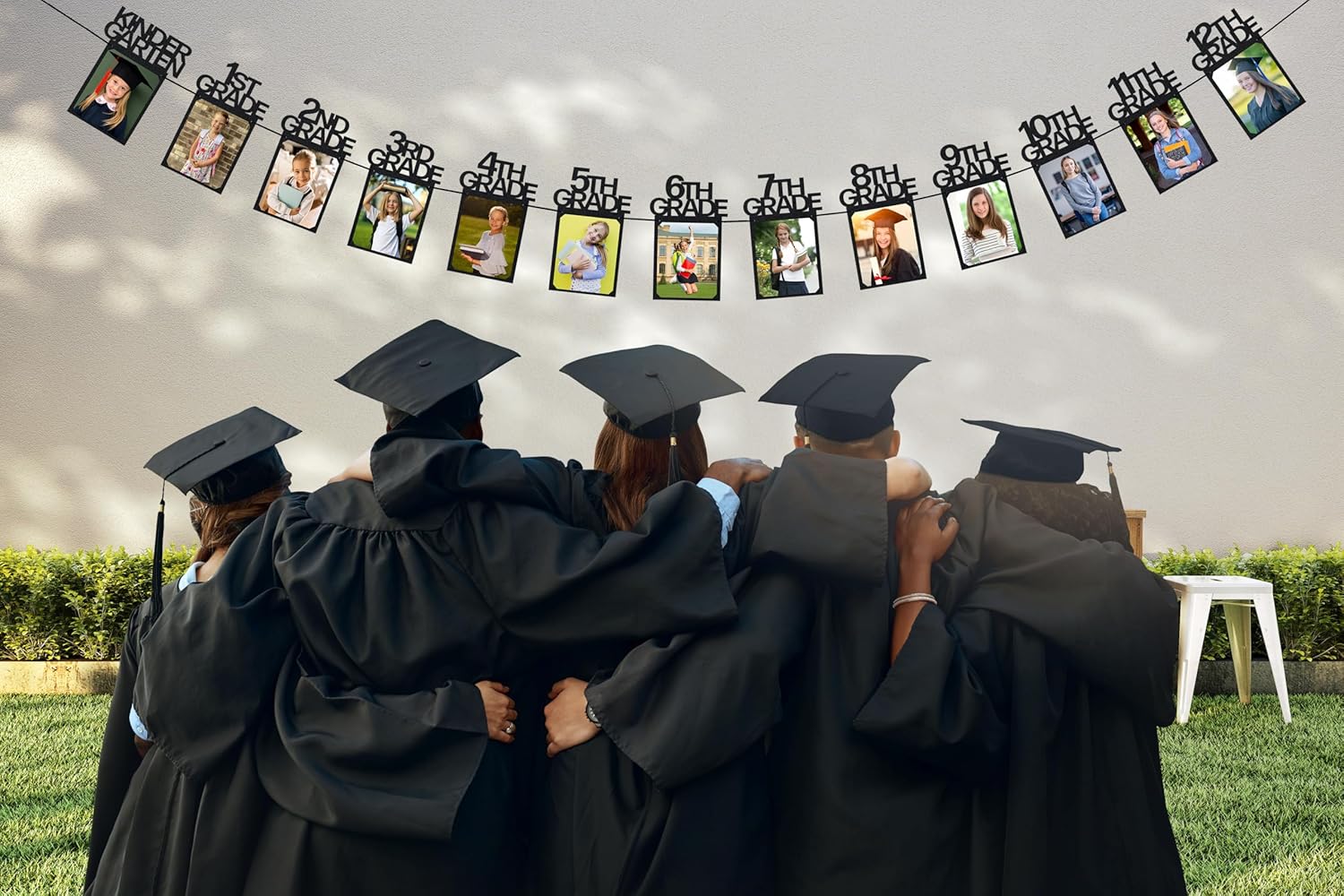 PartyHooman Graduation Photo Banner for 2025 K-12 Decorations