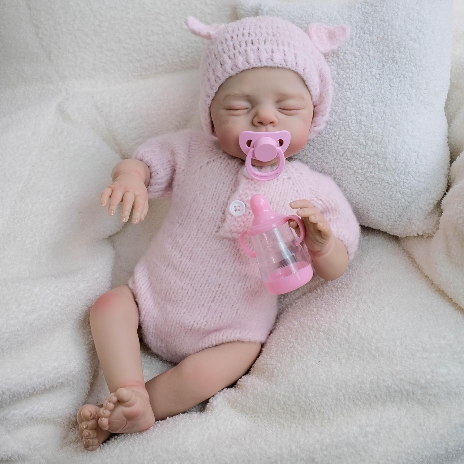 RXDOLL Realistic 18 Inch Baby Doll with Soft Cloth Body