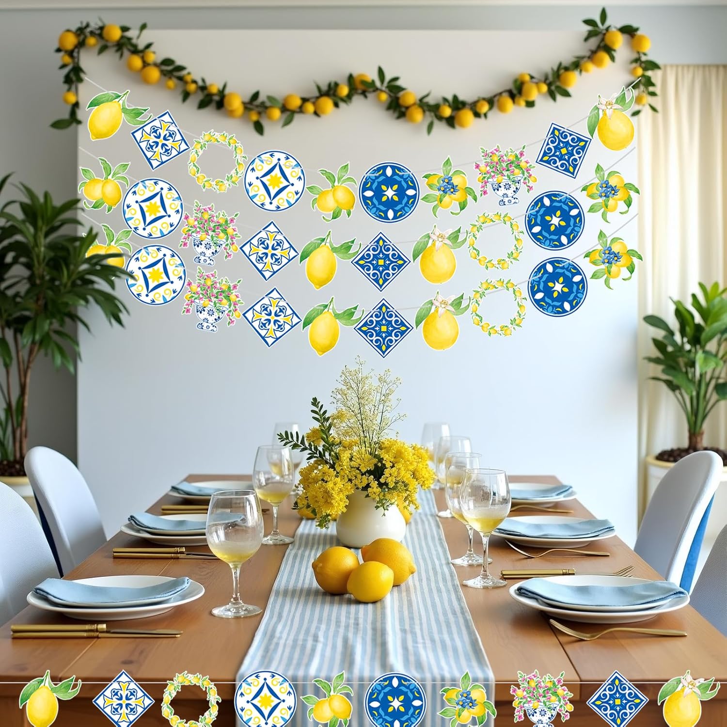 Capri Lemon Theme Party Decorations 4 Pack