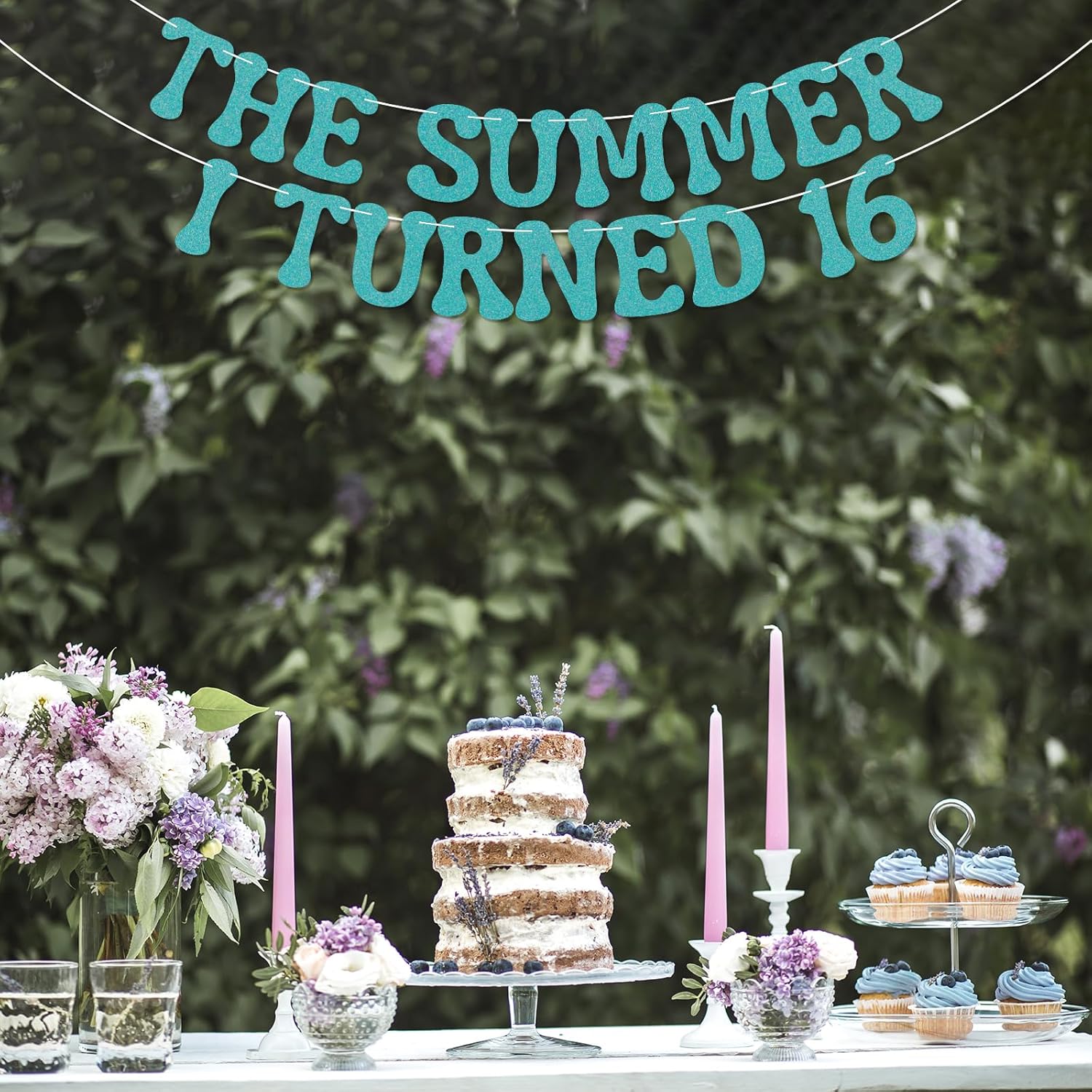 The Summer I Turned 16 Glitter Banner