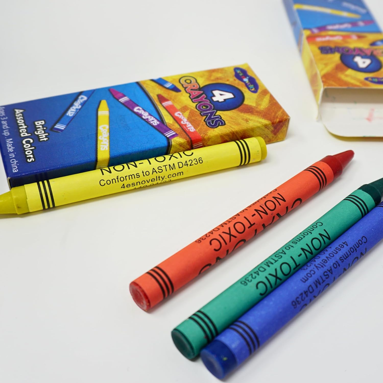 4Es Novelty 144 Box 4 Pack Crayons for Kids