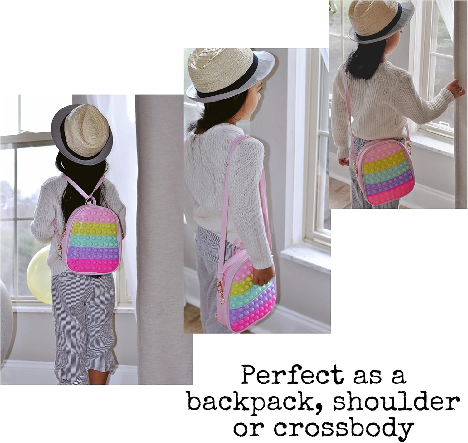 Pop Fidget Backpack Set for Girls and Teens
