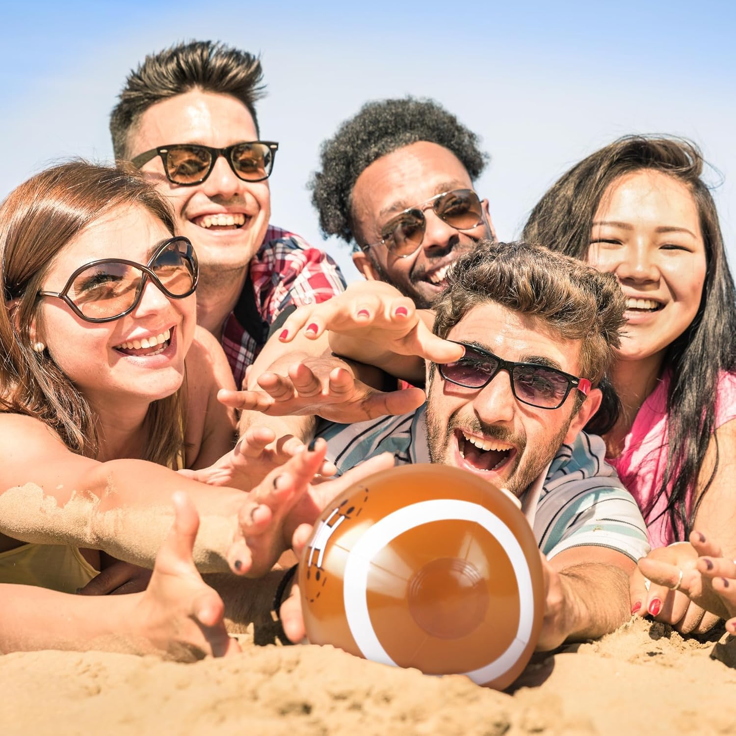 Durony 12 Inflatable Football Beach Balls