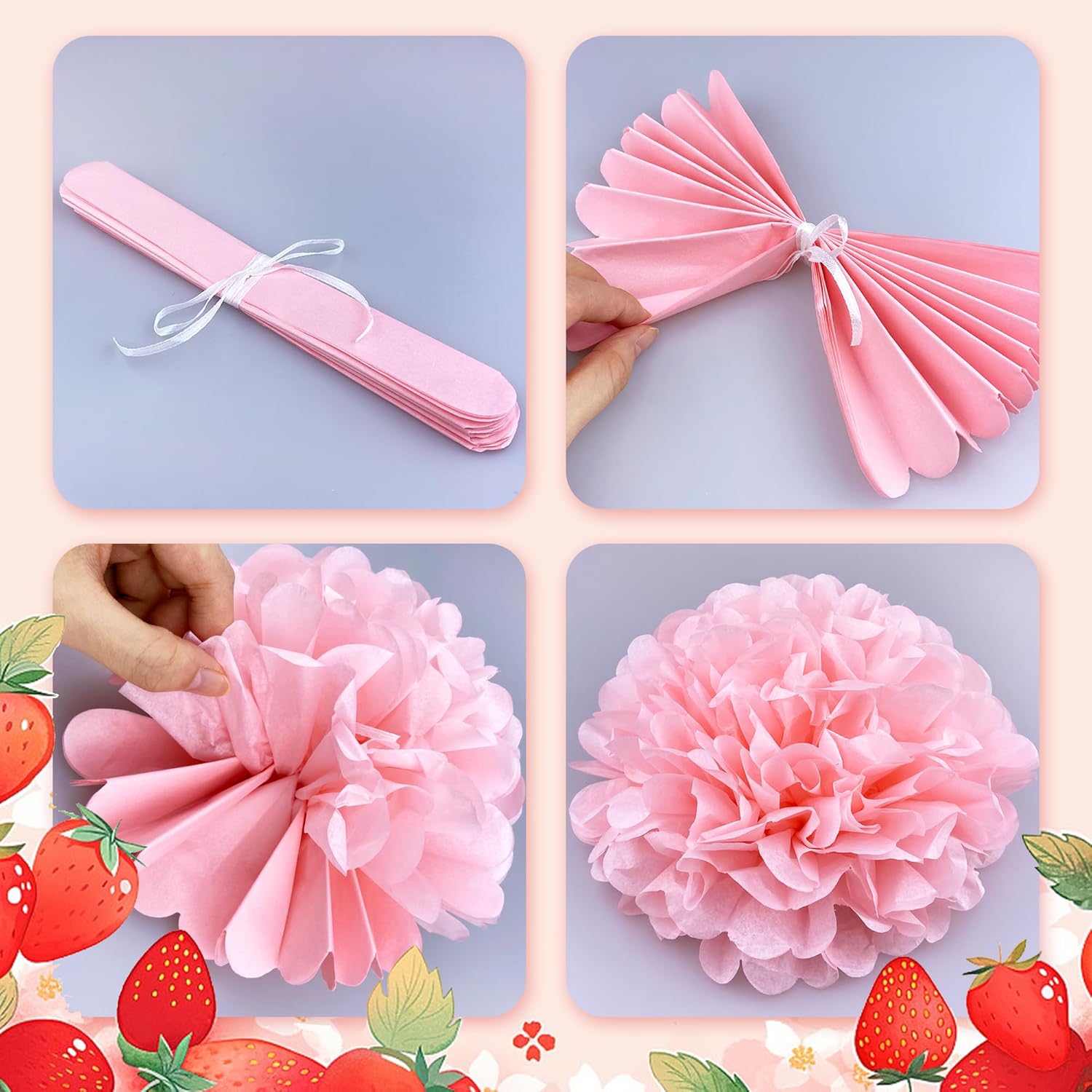 21PCS Strawberry Party Decorations Set