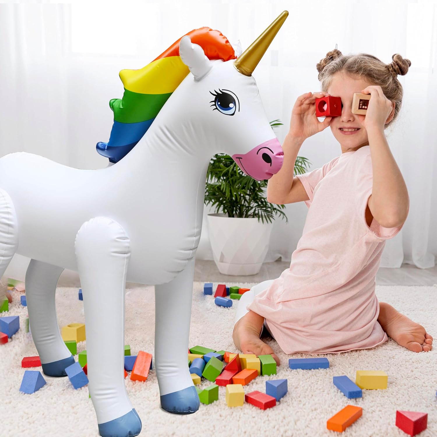 Jet Creations 30 Inch Inflatable Rainbow Unicorn