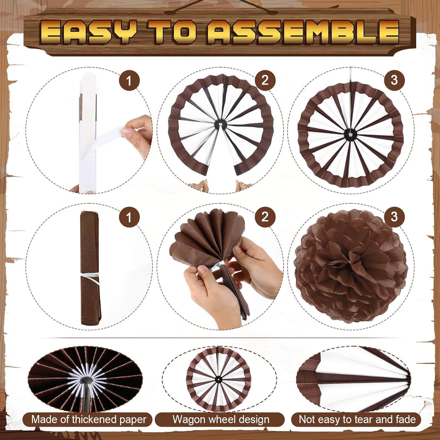 Outus Western Party Decorations 21 Pcs Set