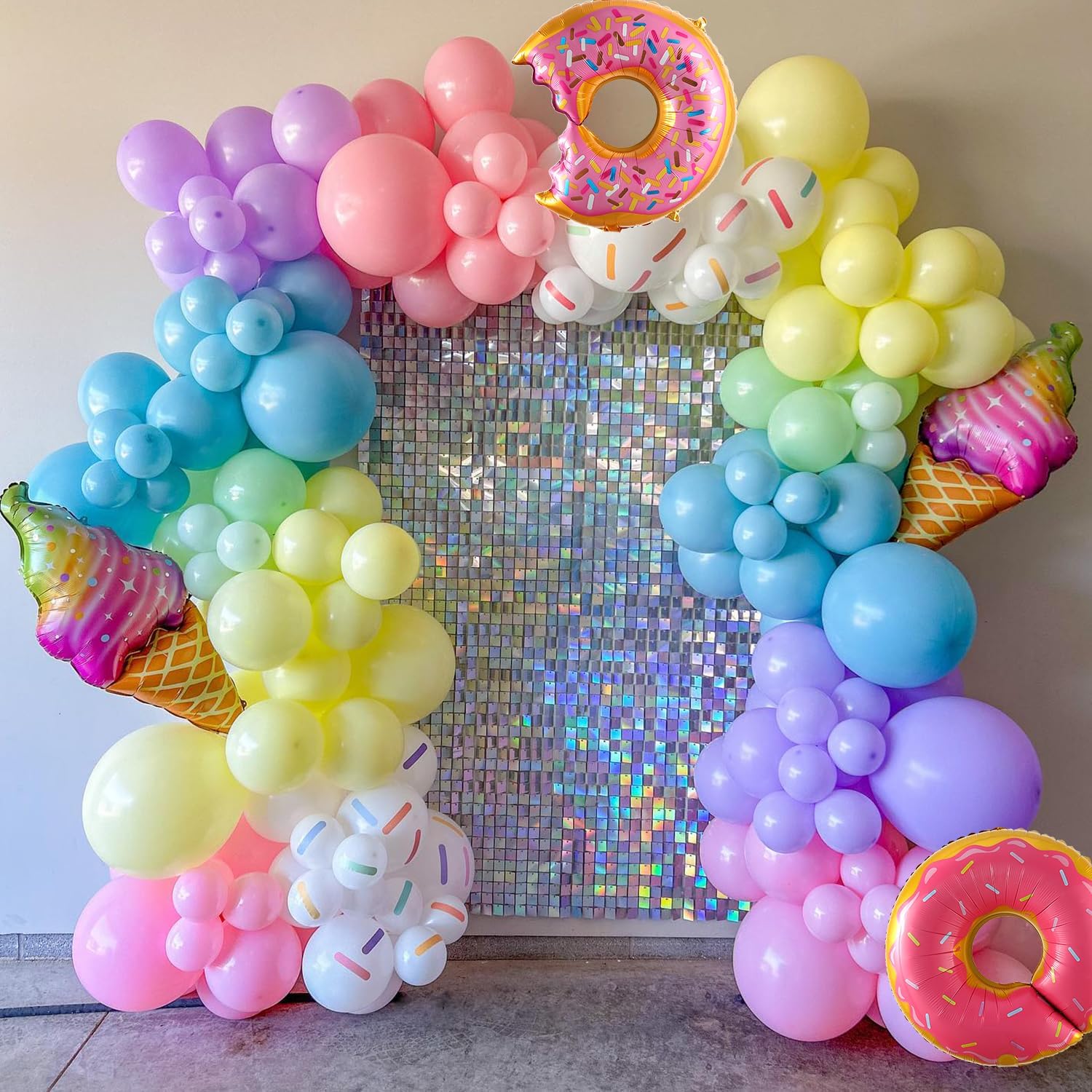 Pastel Donut Balloon Arch Garland Kit