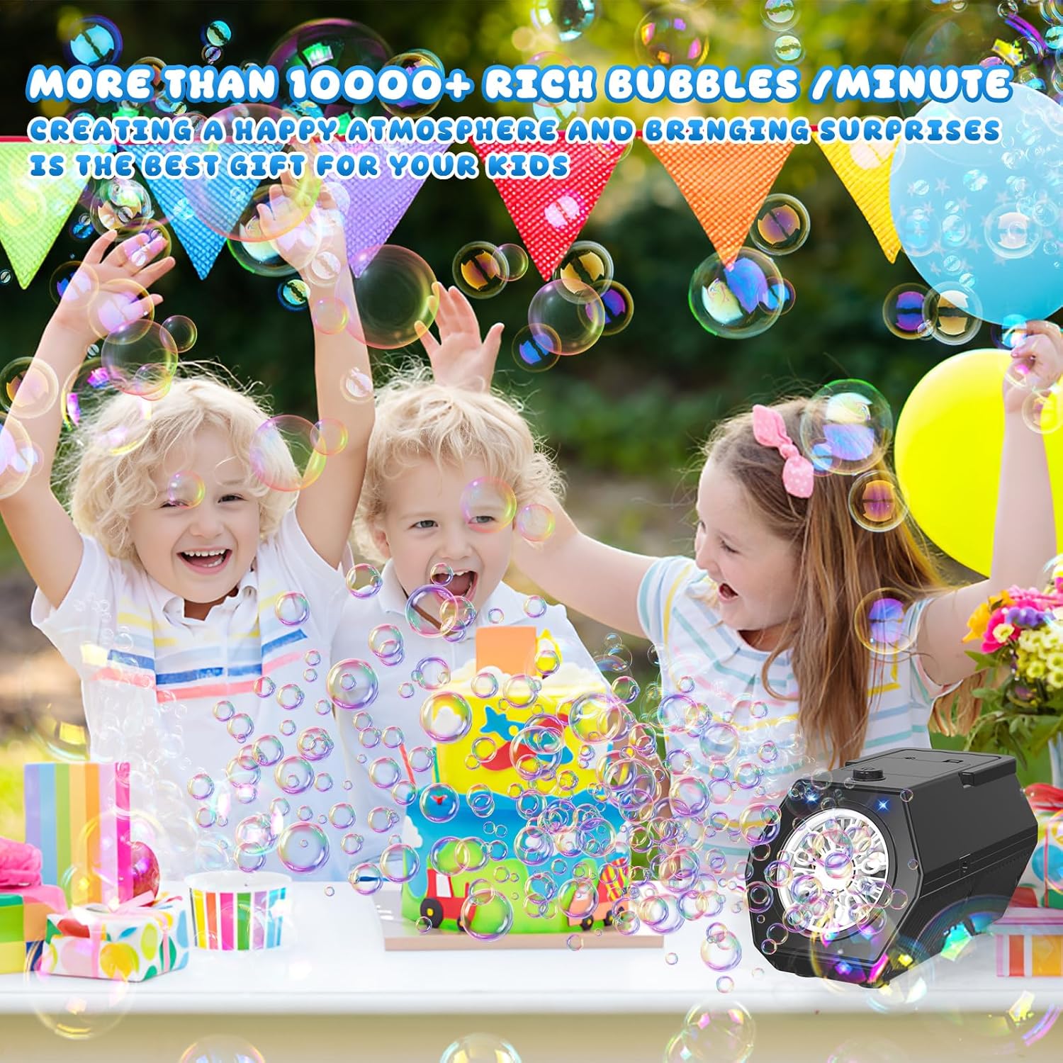 PANACARE Automatic Bubble Machine with LED Lights
