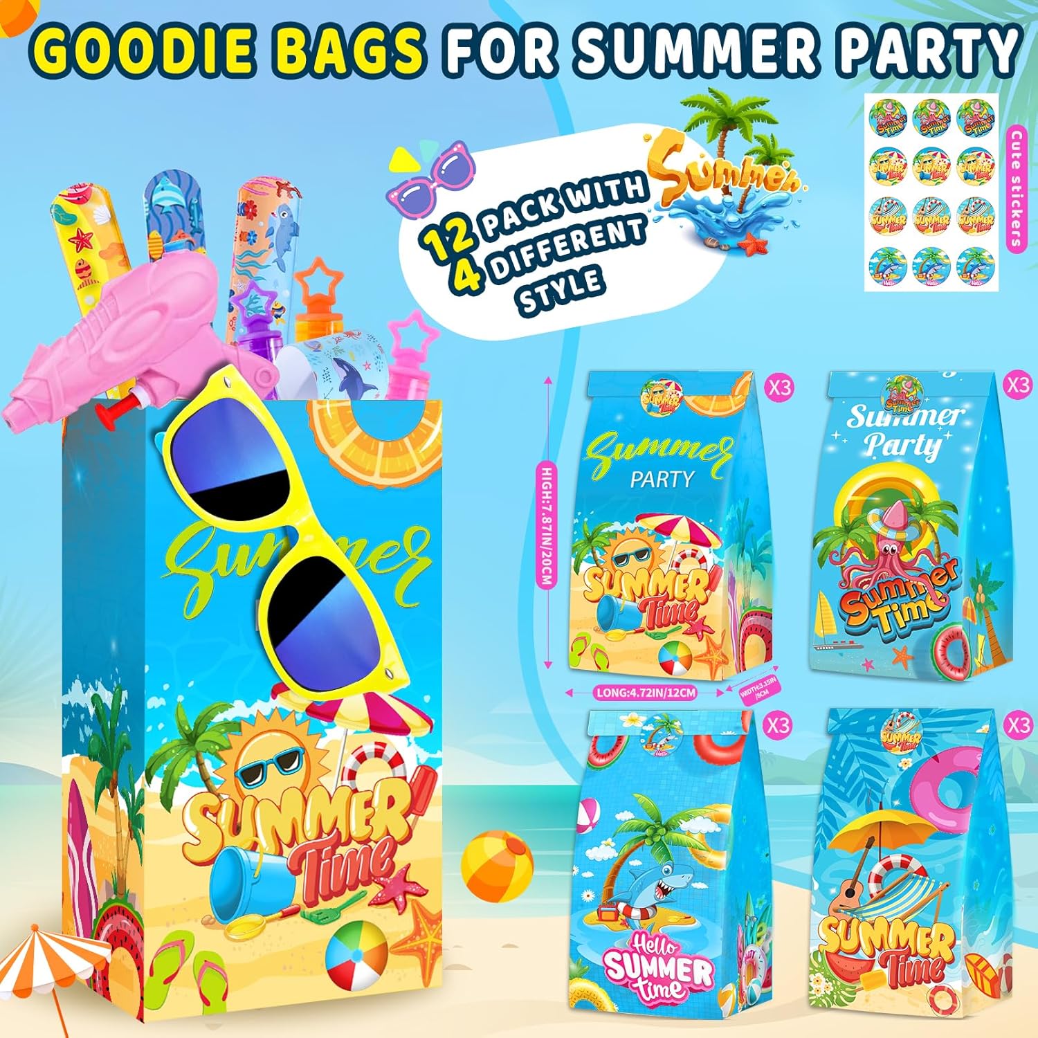 Pool Party Favors for Kids 132PCS Summer Beach Toys
