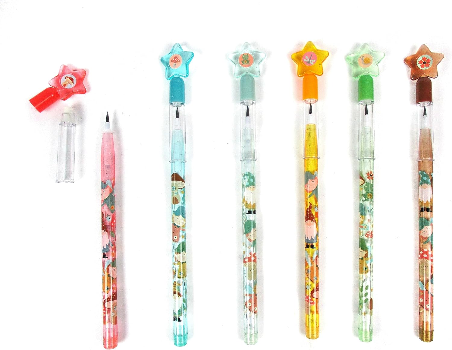 TINYMILLS Garden Fairy Mushrooms Stackable Pencils Assortment