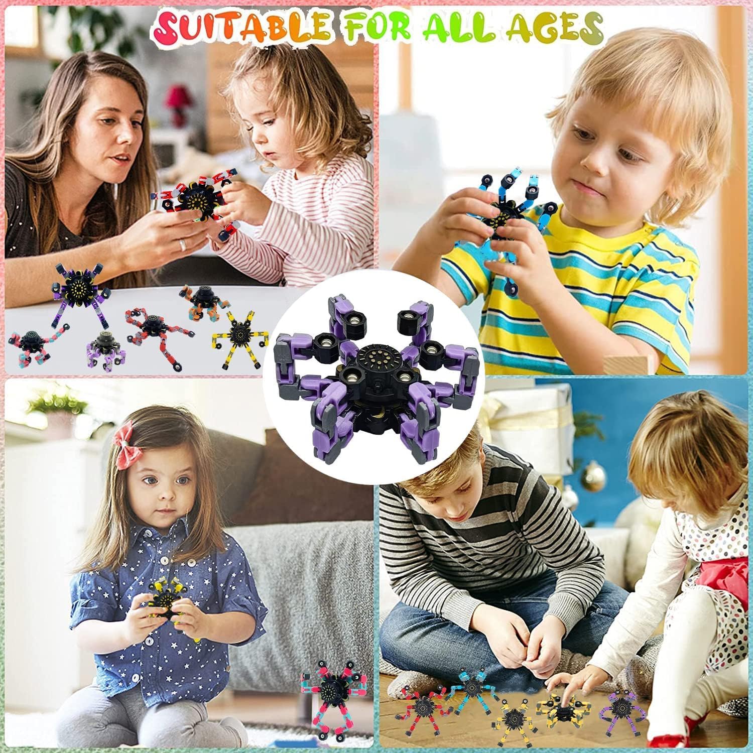 24Pcs Fidget Spinner Gyro Toy for Adults and Kids