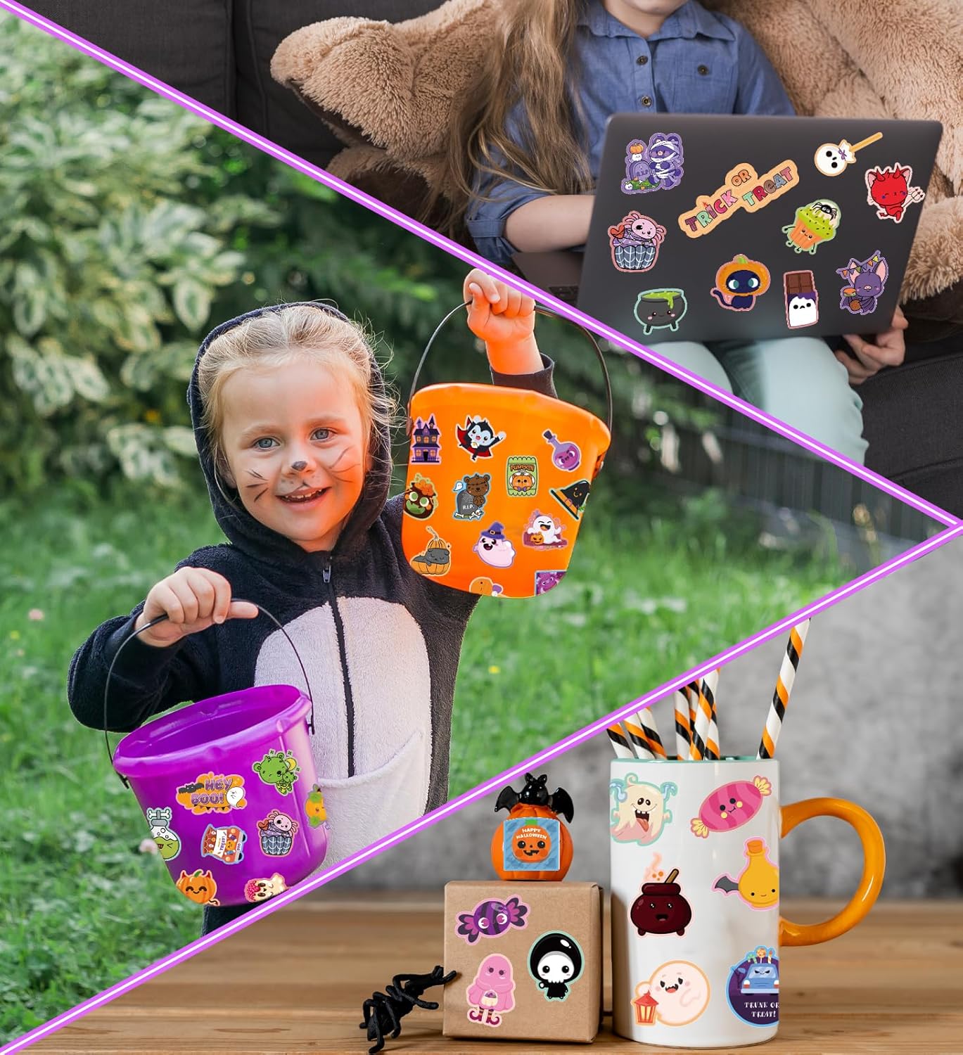Halloween Stickers for Kids - 400PCS 40 Sheets Party Decorations