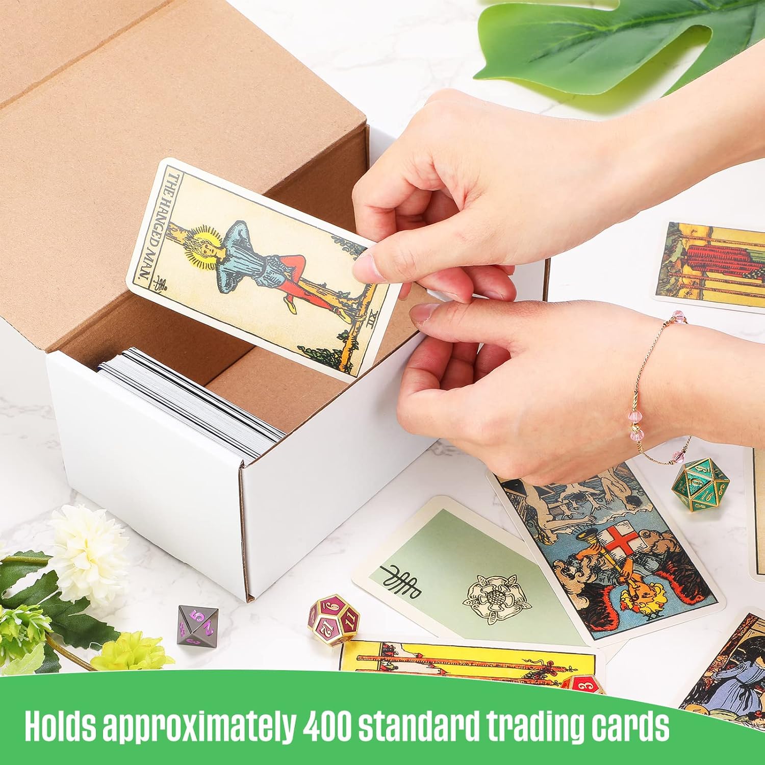 Yexiya 400 Count Card Storage Box 10 Pcs