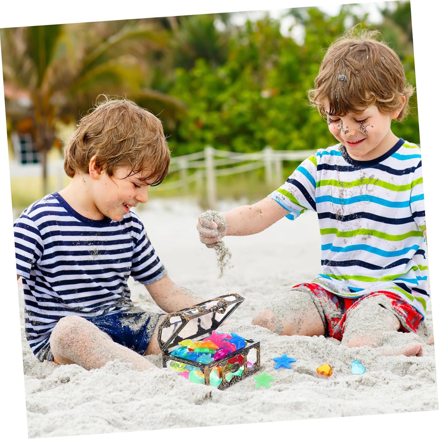 GALPADA Pirate Diving Gem Treasure Chest for Pool