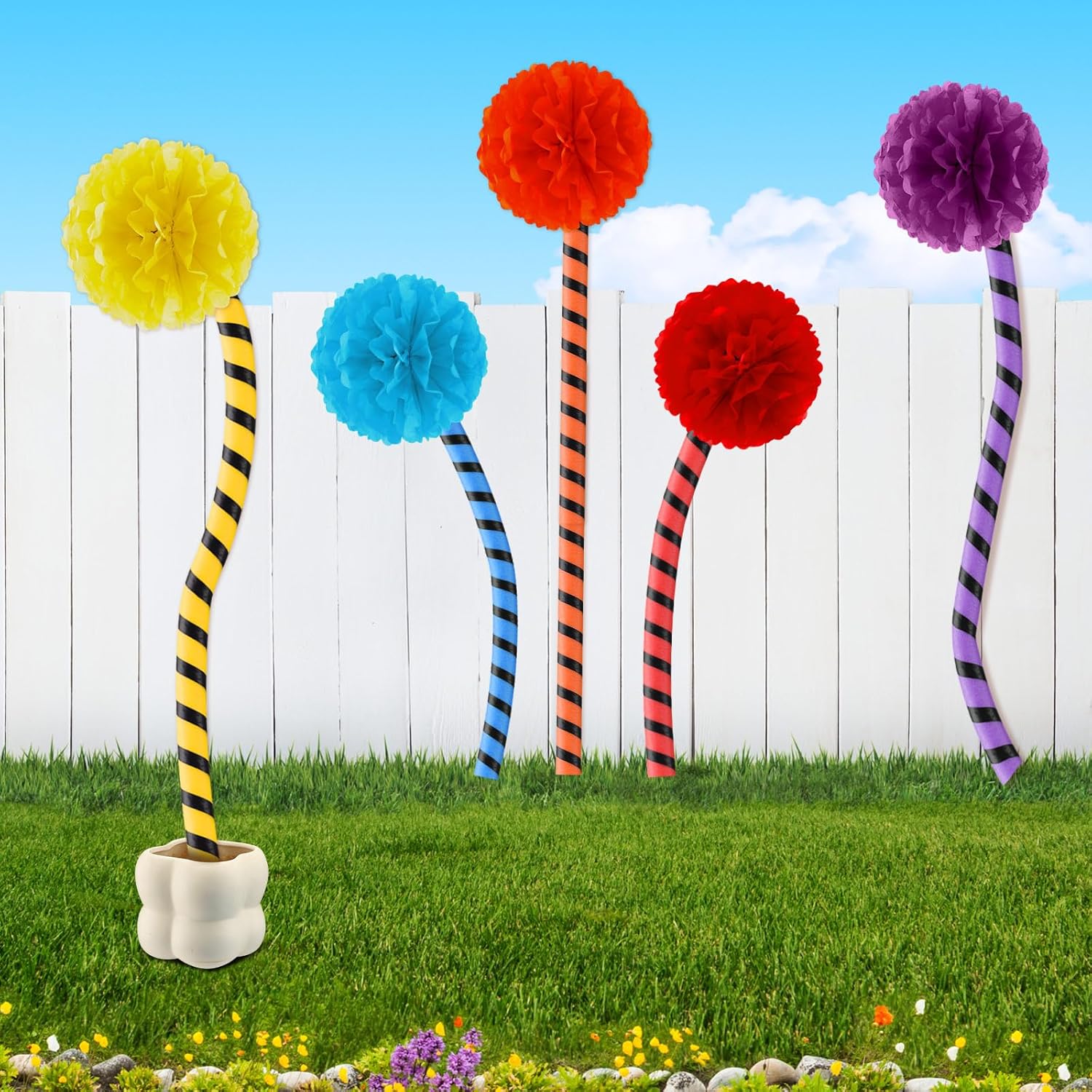 Syhood 12 Pcs Tissue Paper Pom Poms Decor Tree