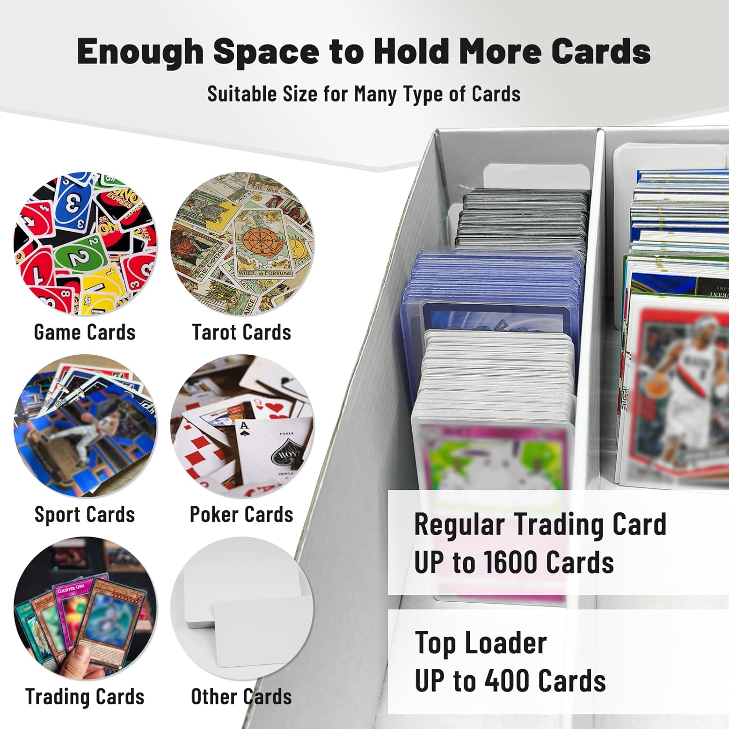 NUMINA 4 Pack 1600 Card Storage Box for Collectible Cards