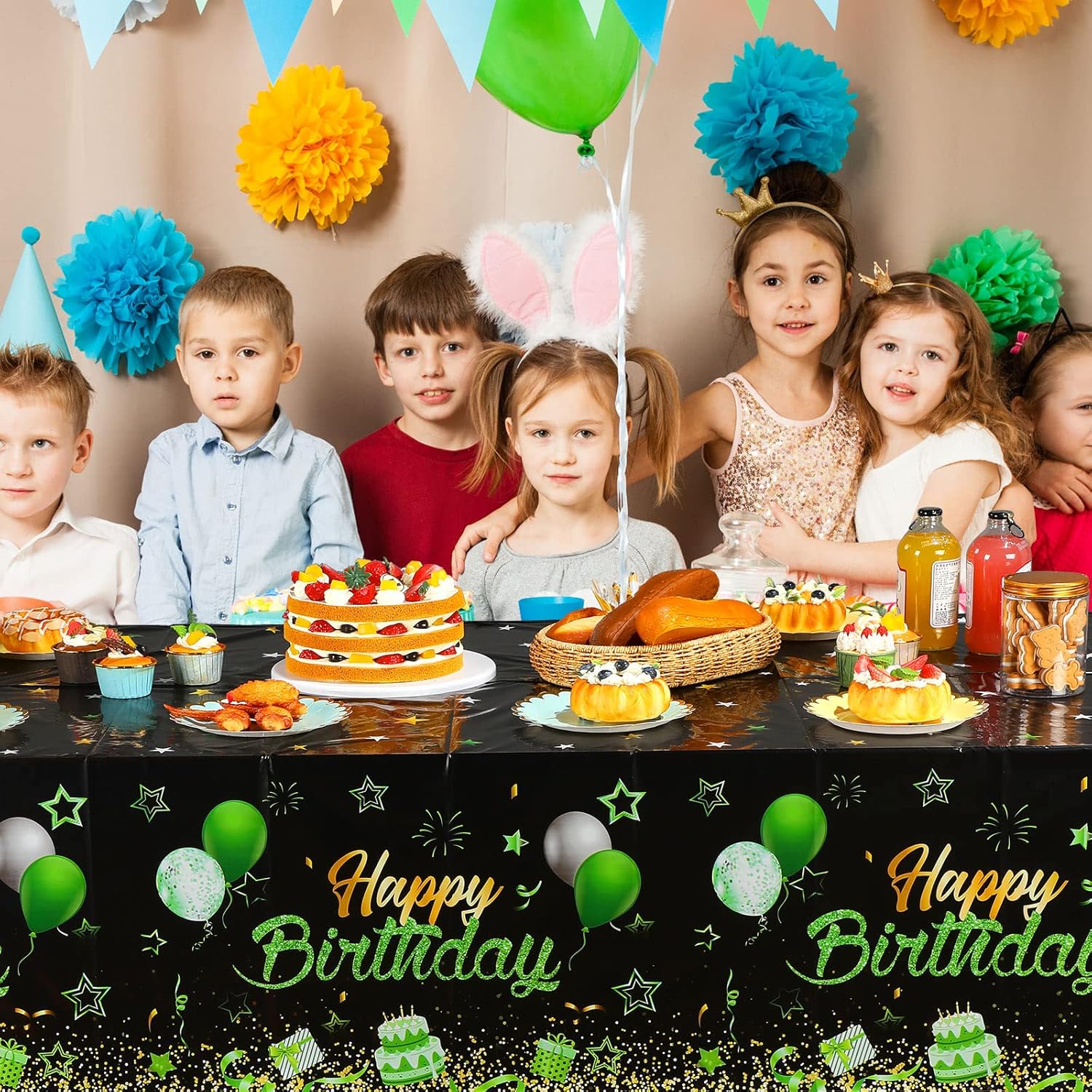 Breling 3 Pack Starry Confetti Tablecloths
