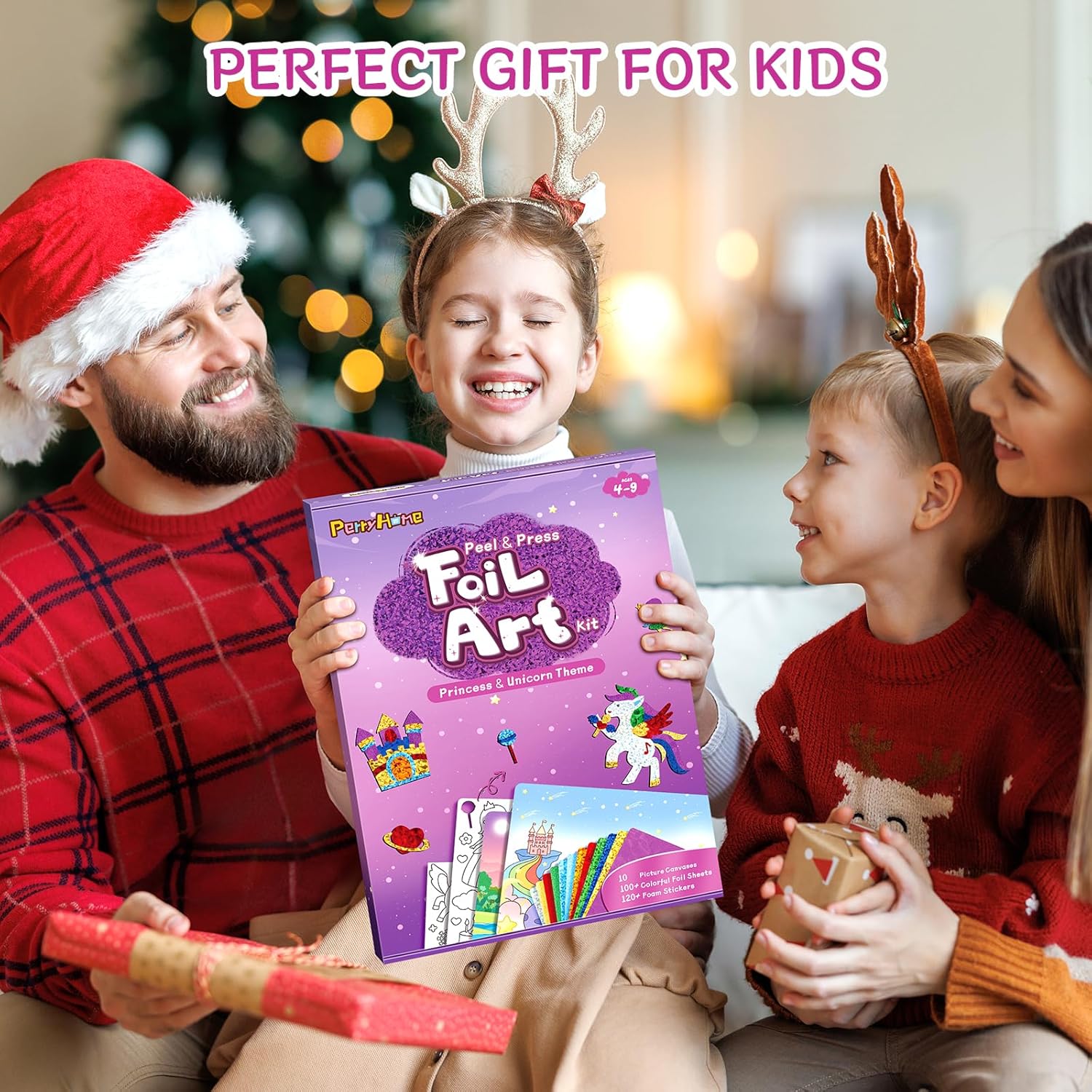PERRYHOME Foil Art Craft Kit for Kids Ages 4-8