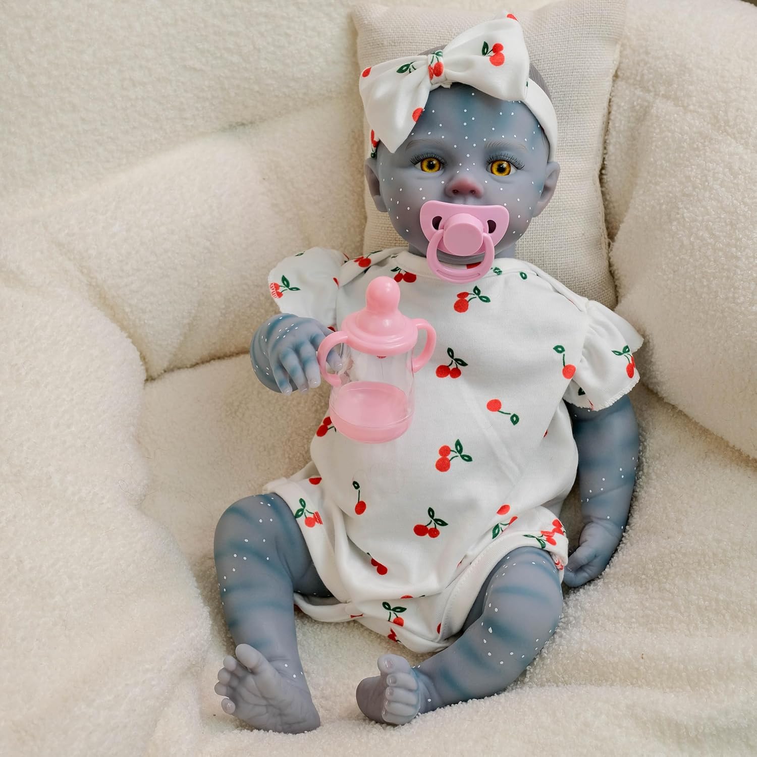 RXDOLL Realistic 19-Inch Baby Doll with Feeding Toys