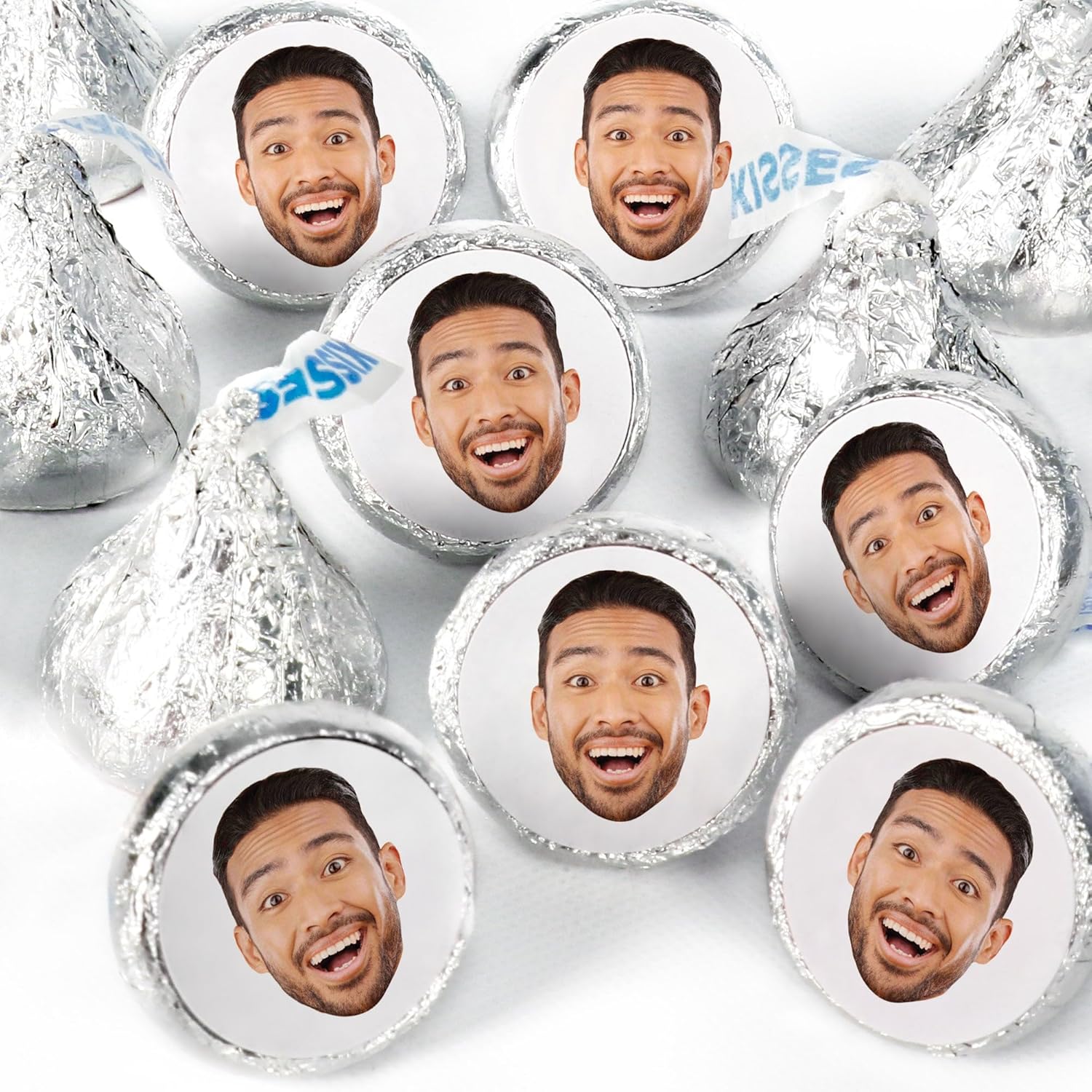 Custom Fun Face Candy Stickers with Personalized Design