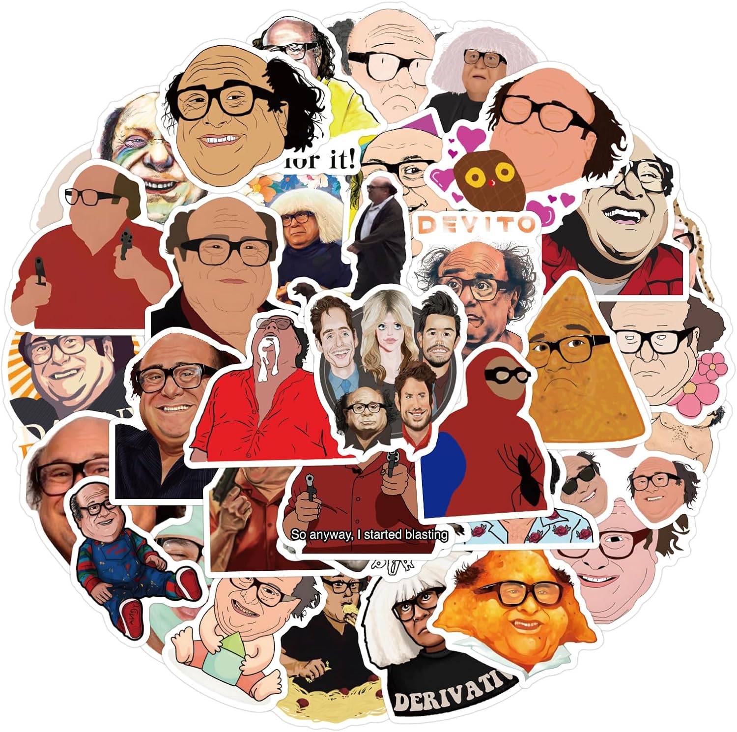 CHVISO Danny Devito Sticker Pack 53 PCS