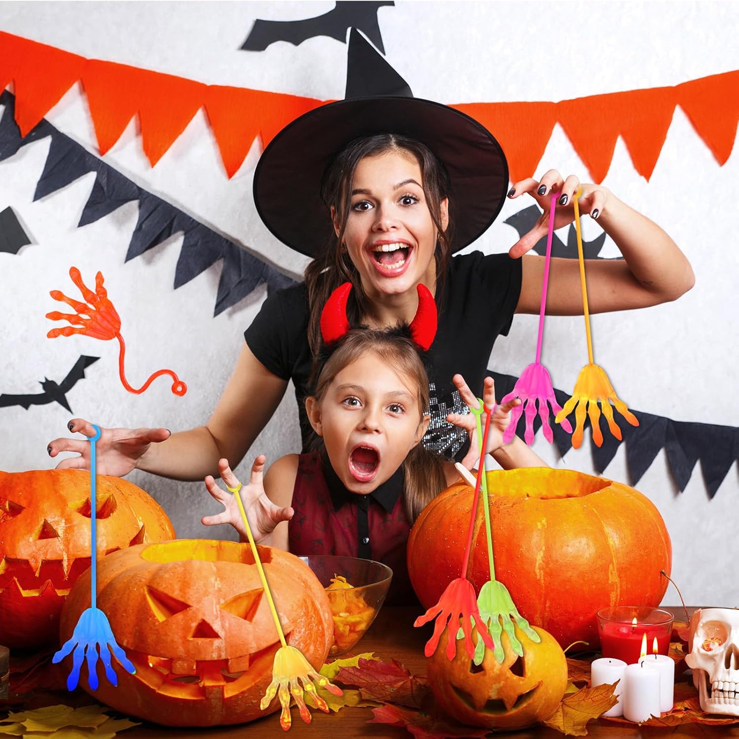 Shappy 300 Pcs Halloween Sticky Hands Party Favors
