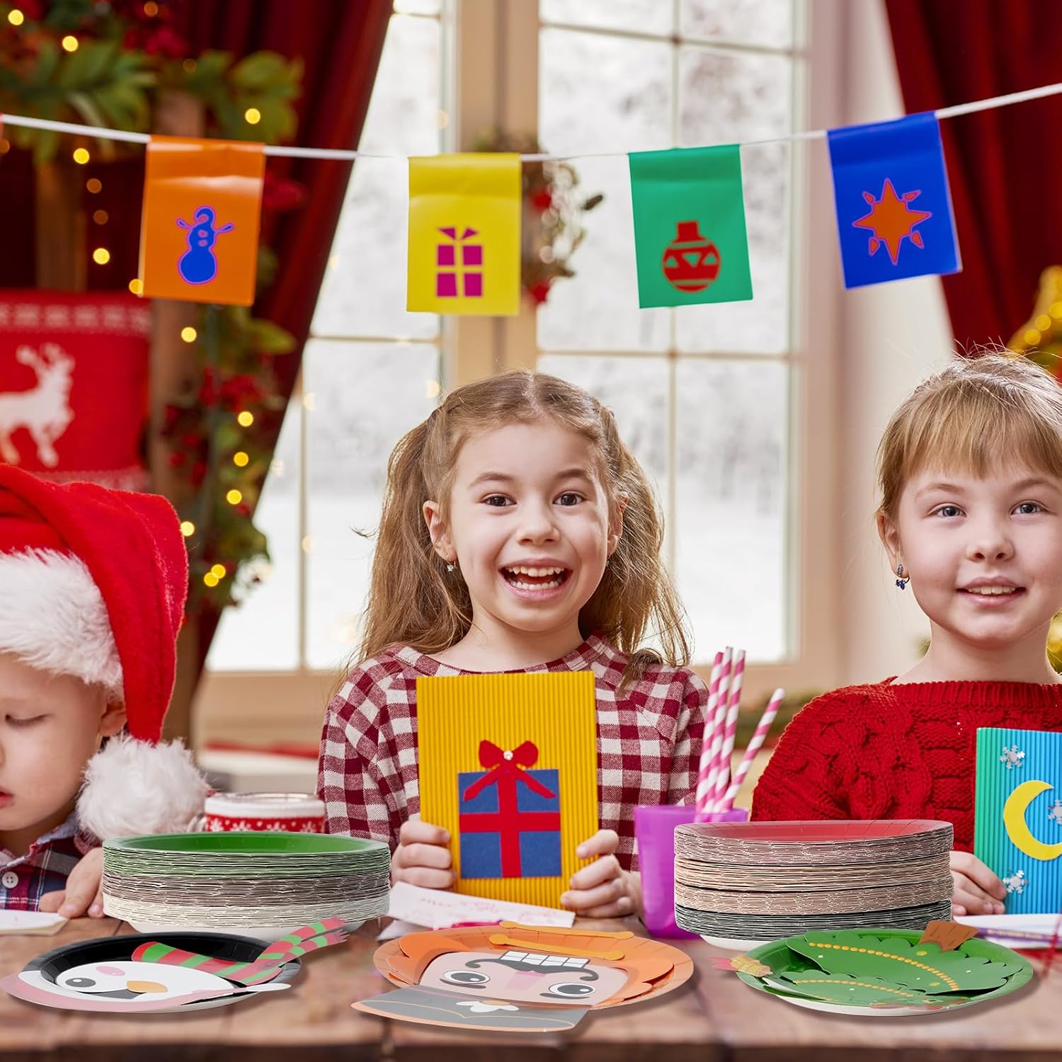 24 Pack Christmas Art Craft Kit for Kids Ages 4-8