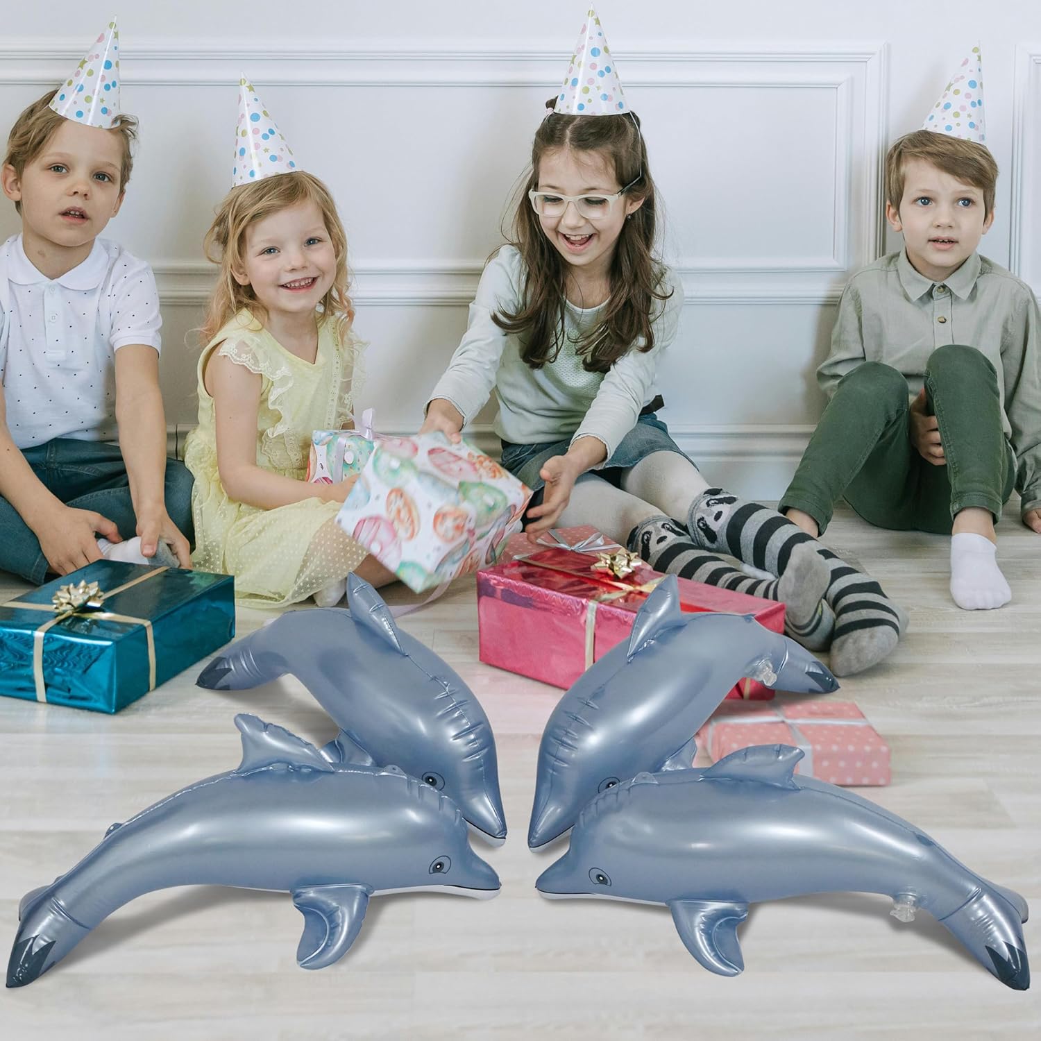Jet Creations Inflatable Aquatic Animals 4pc Pack