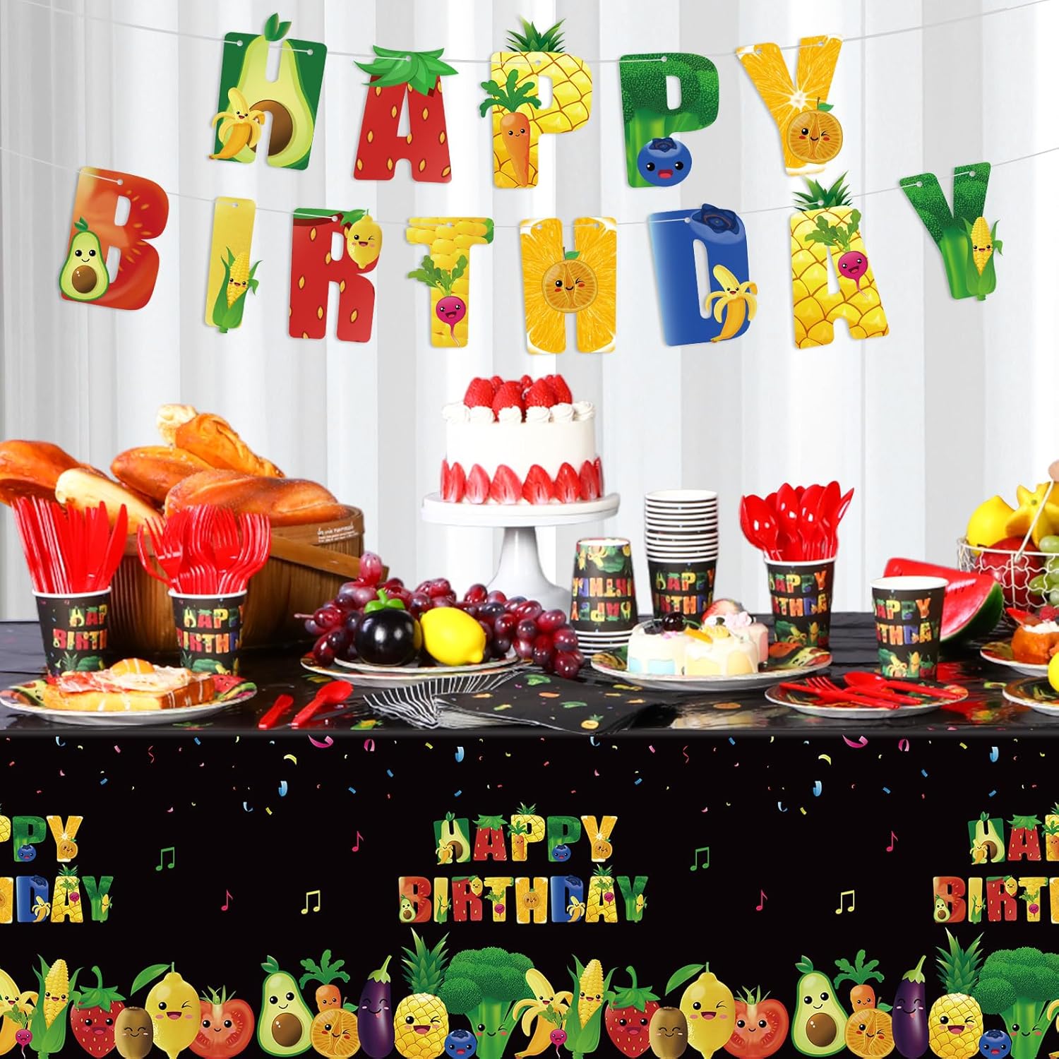 Zhehao 172 Piece Fruit Themed Party Decor Set