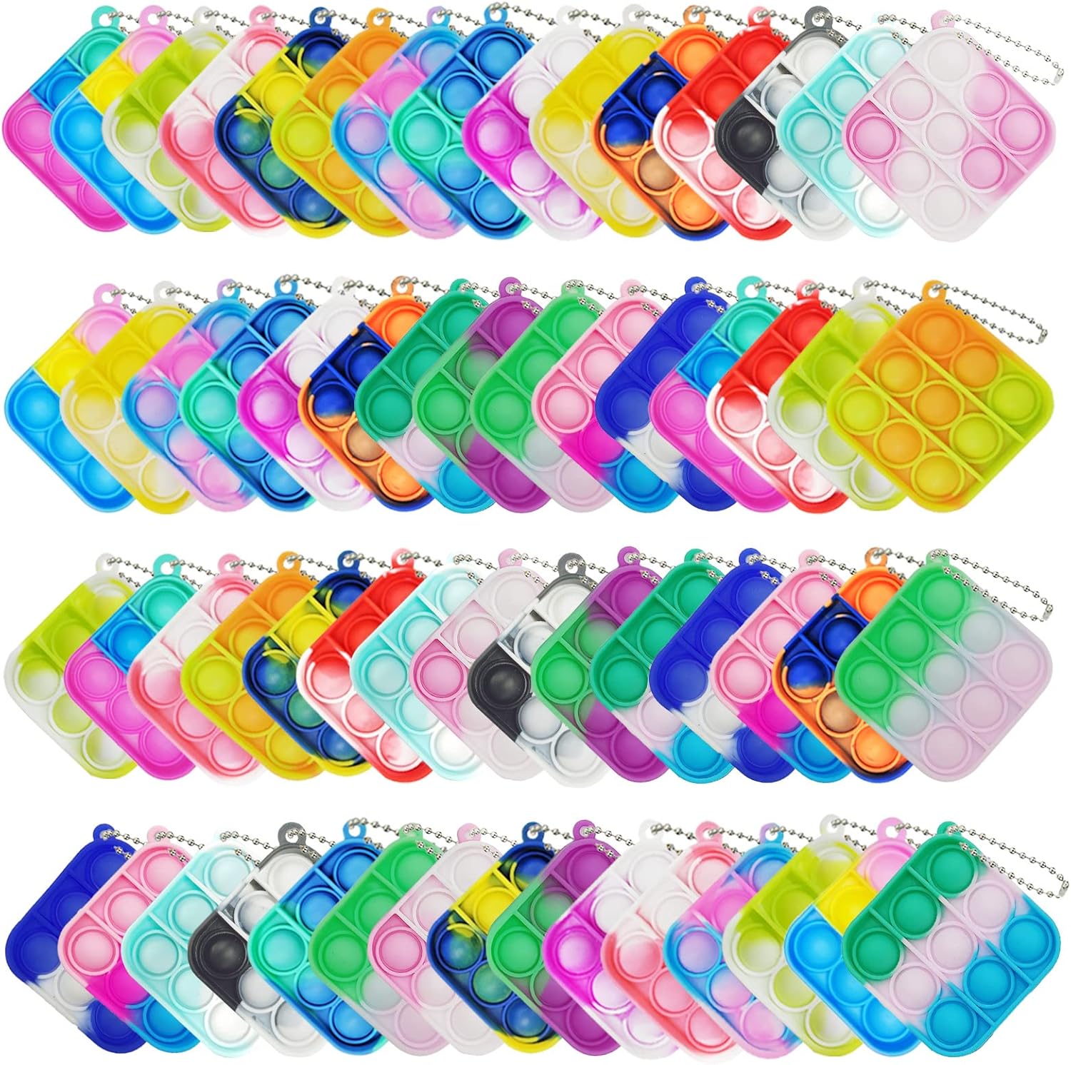 120 Pcs Mini Pop Bubble Fidget Toys Set