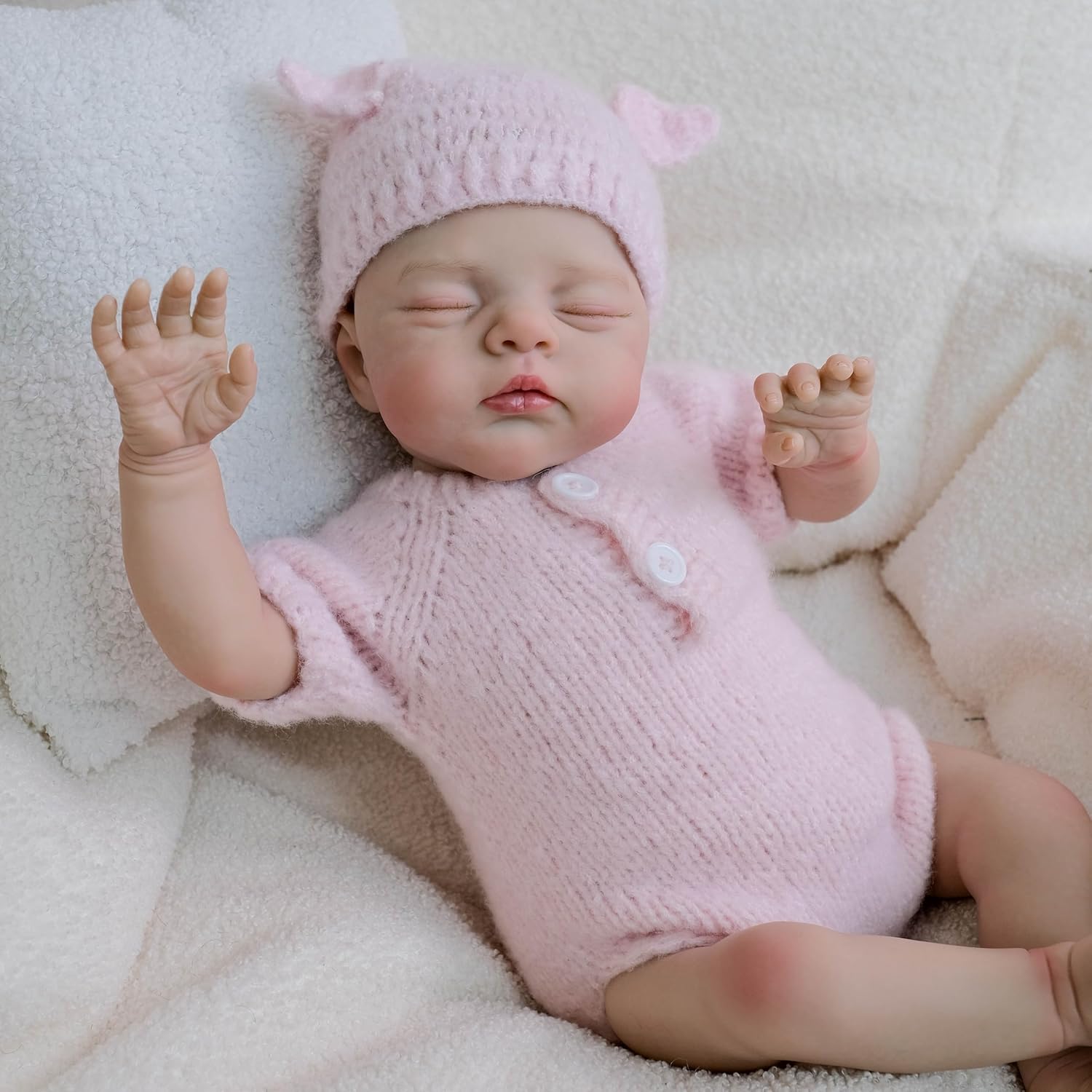 RXDOLL Realistic 18 Inch Baby Doll with Soft Cloth Body