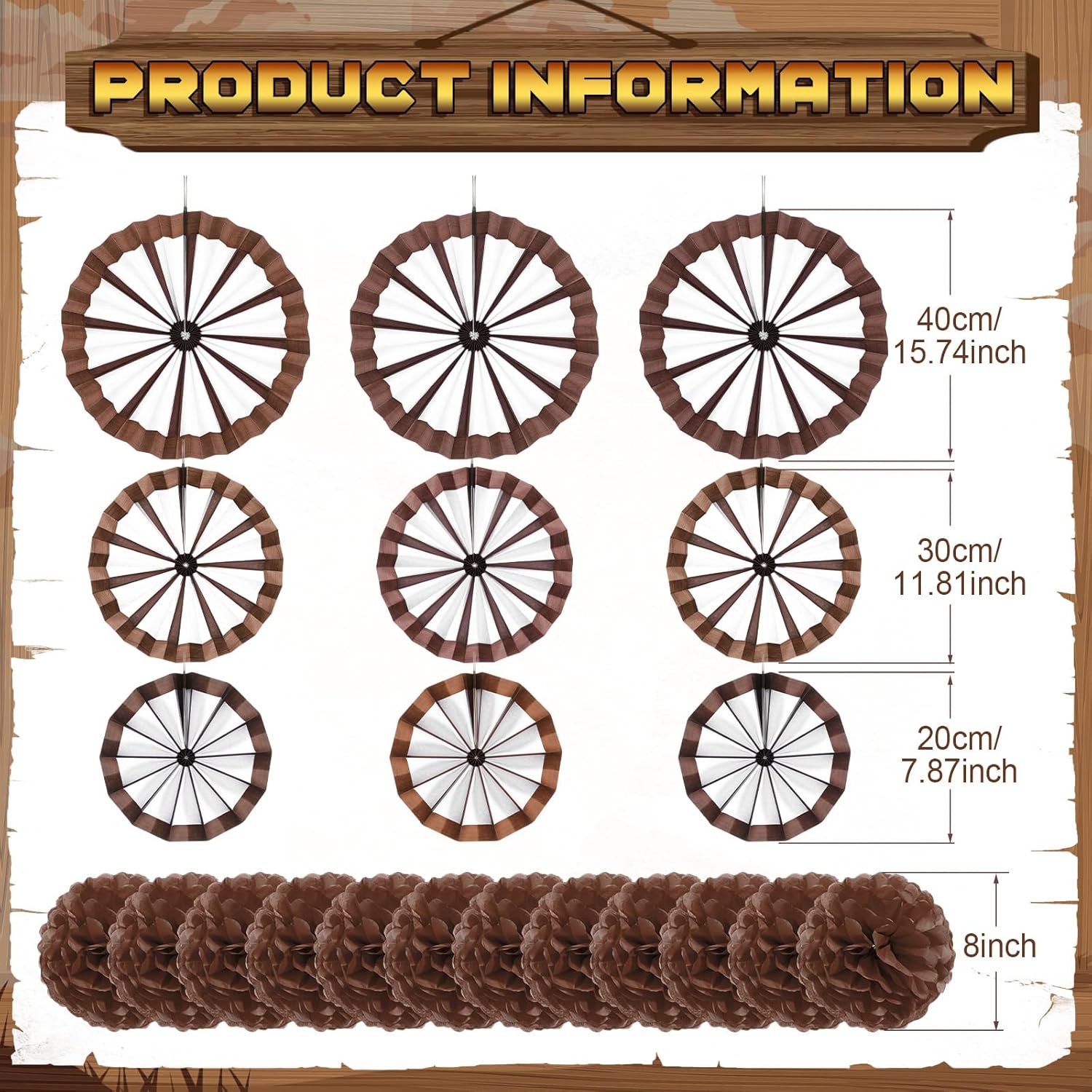 Outus Western Party Decorations 21 Pcs Set