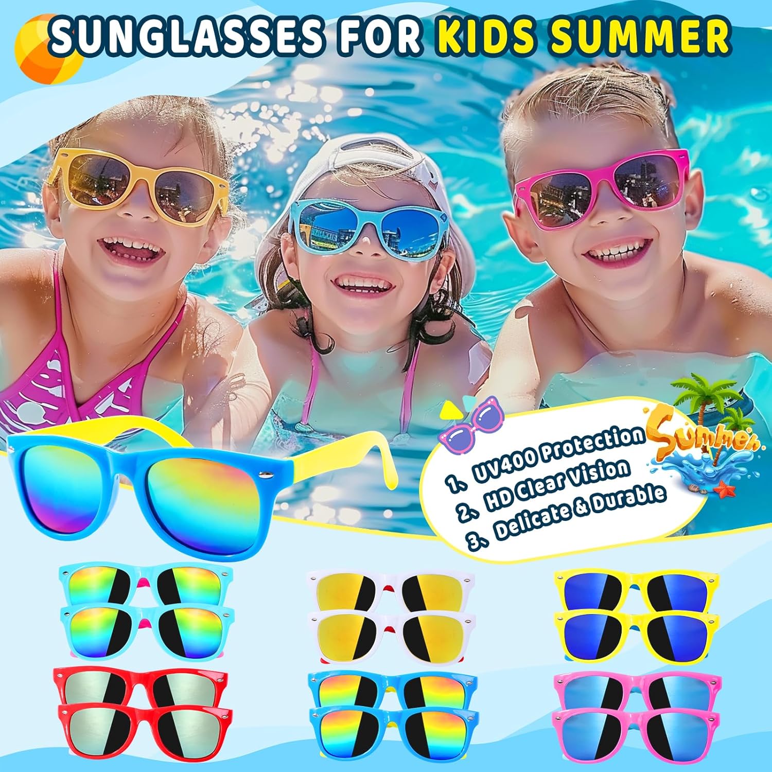 Pool Party Favors for Kids 132PCS Summer Beach Toys