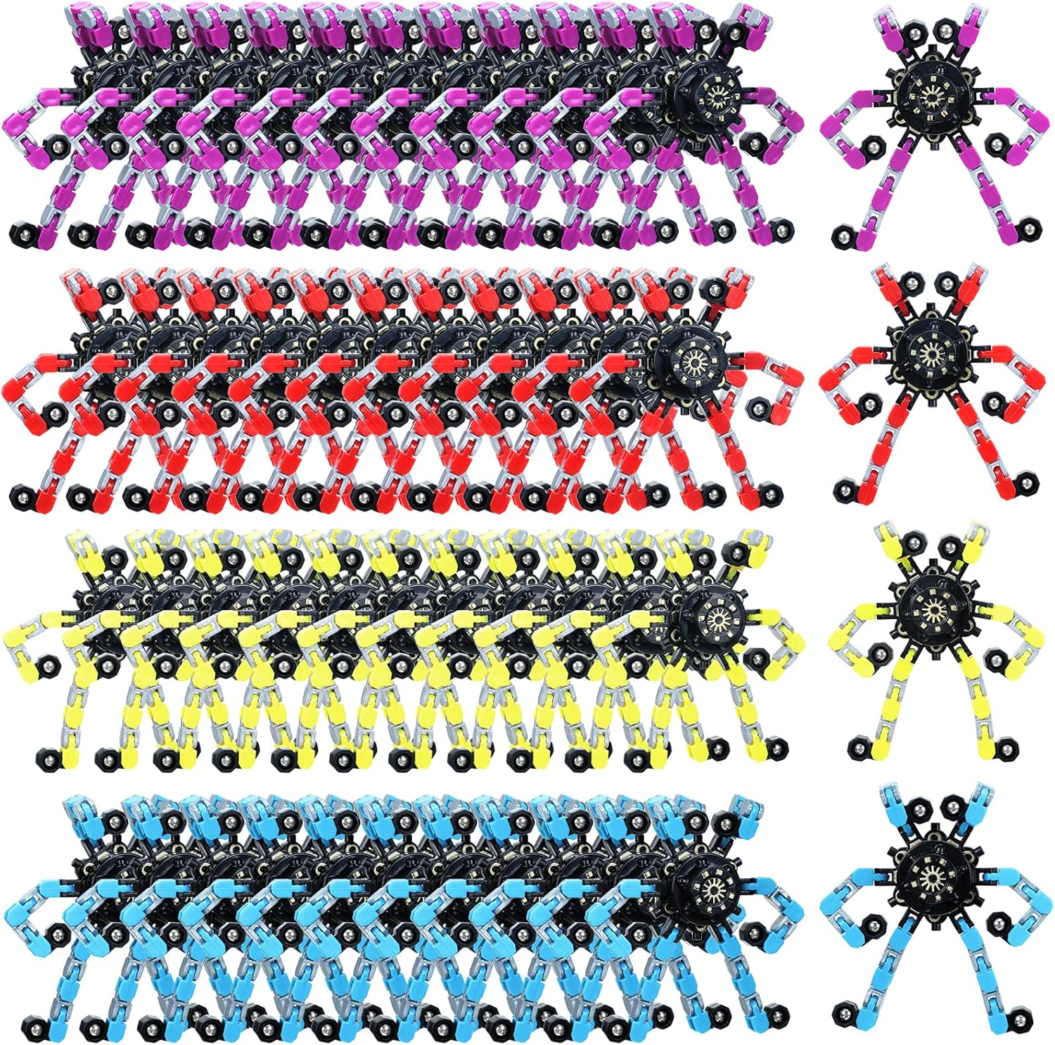 Zhanmai 64 Pack Transformable Fidget Spinners