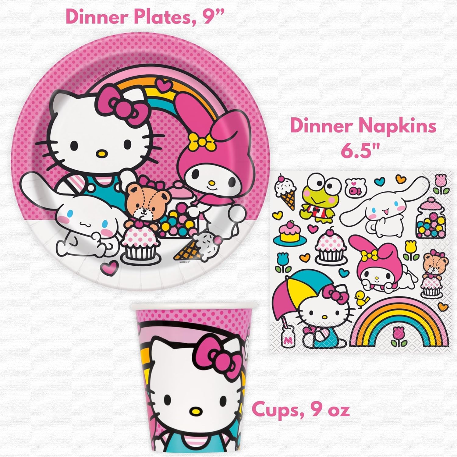Hello Kitty Birthday Decorations for 16 Guests