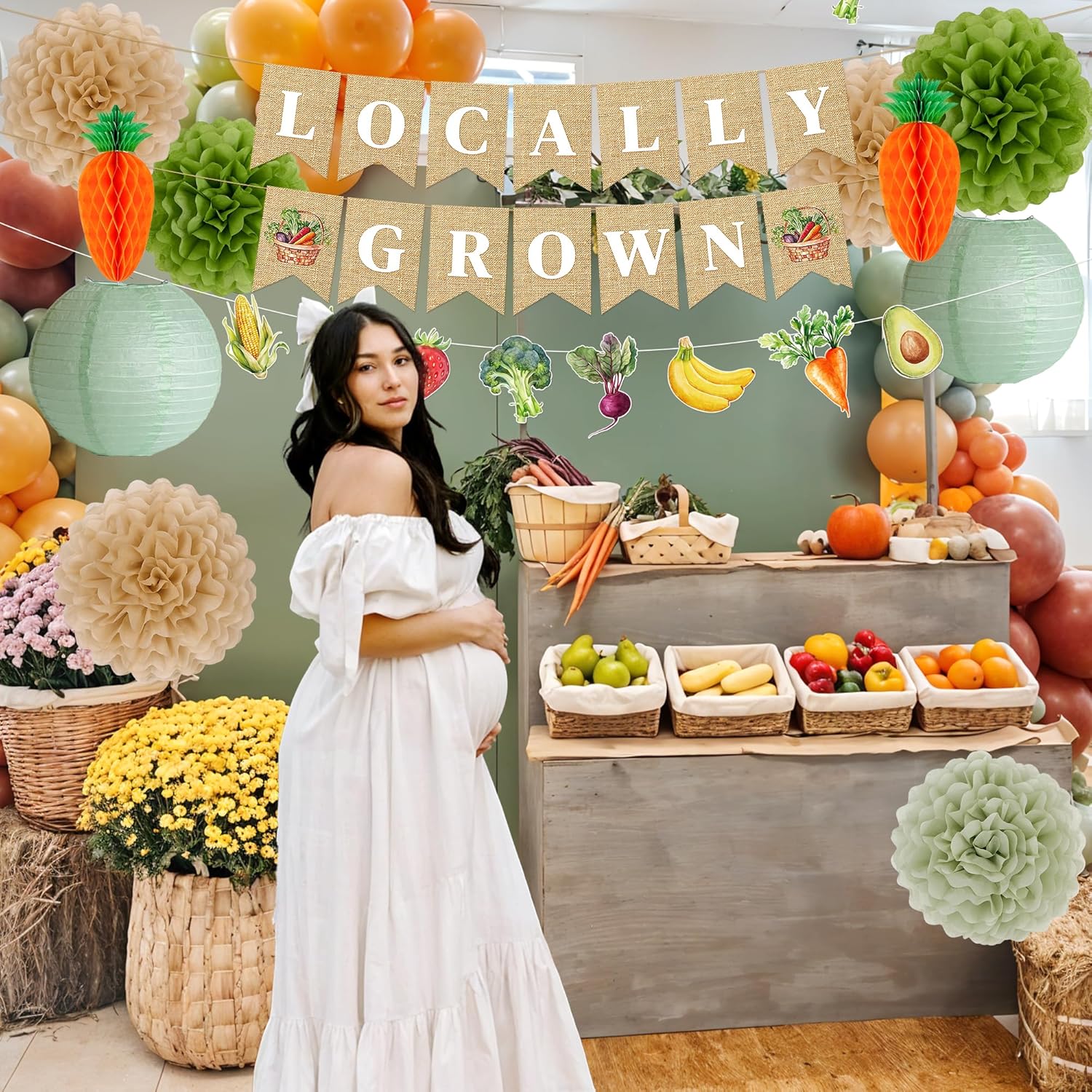 Kriyokiaa Farmers Market Baby Shower Decor Kit 12PCS