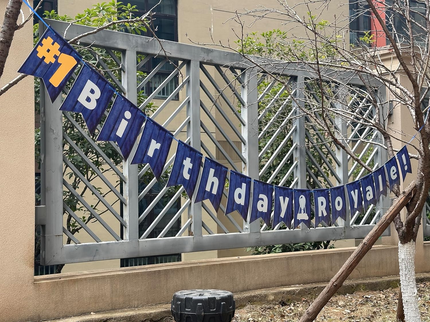 Video Game Theme Birthday Banner Victory Royale