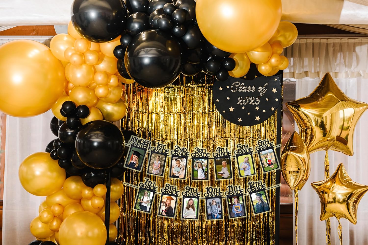 PartyHooman Graduation Photo Banner for 2025 K-12 Decorations