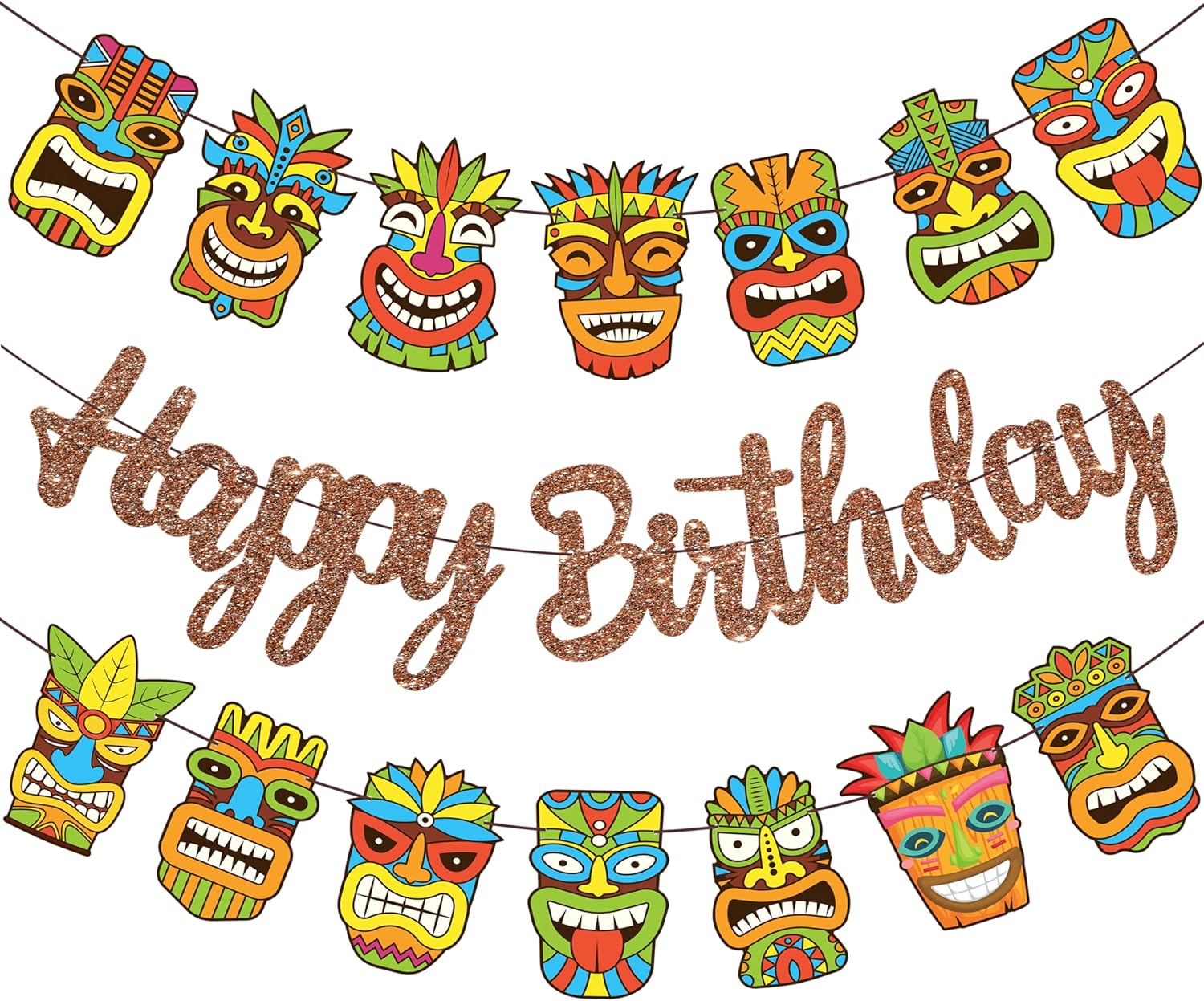 Hawaii Tiki Birthday Party Decor Banners