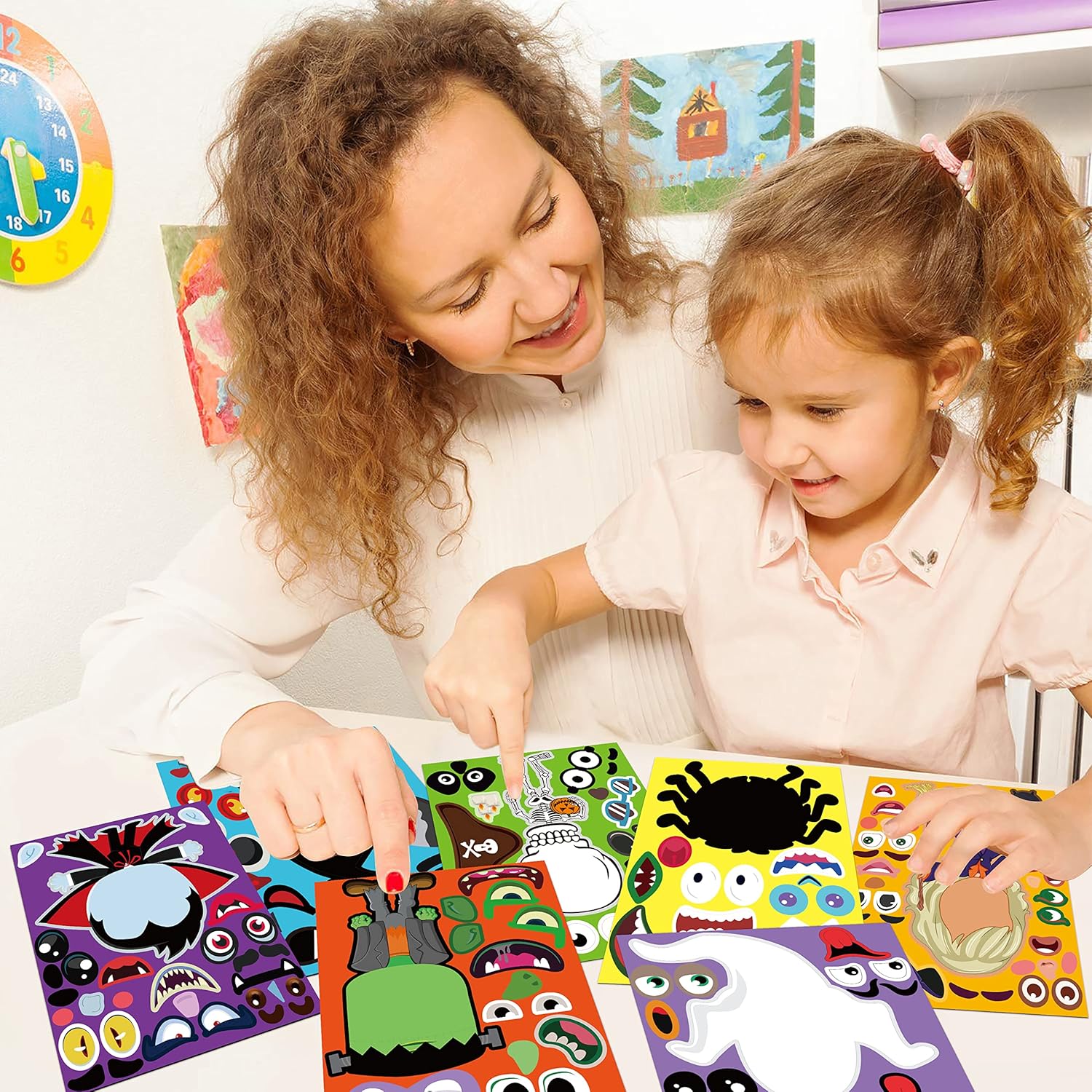 Moon Boat Halloween Sticker Crafts for Kids 70 Sheets