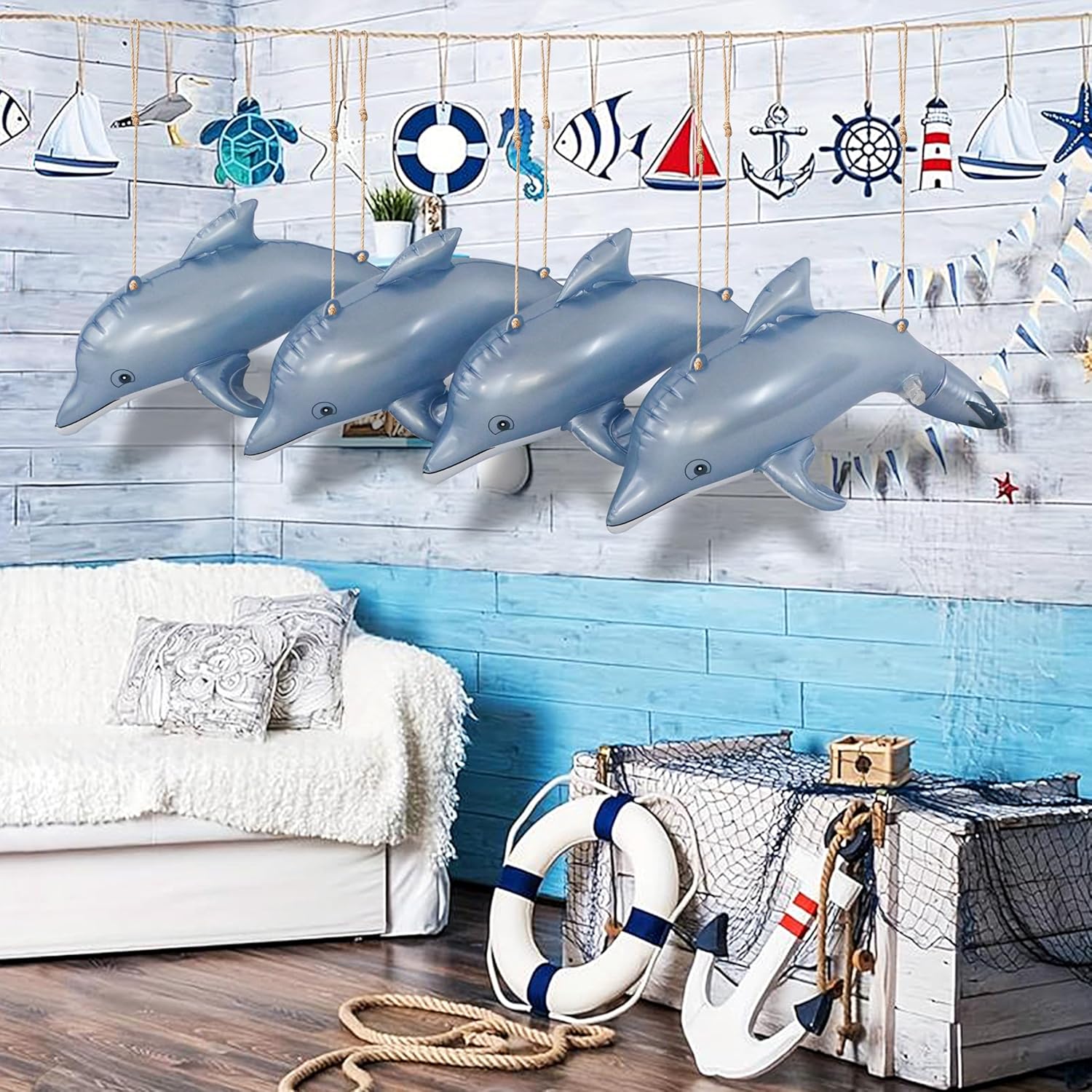 Jet Creations Inflatable Aquatic Animals 4pc Pack