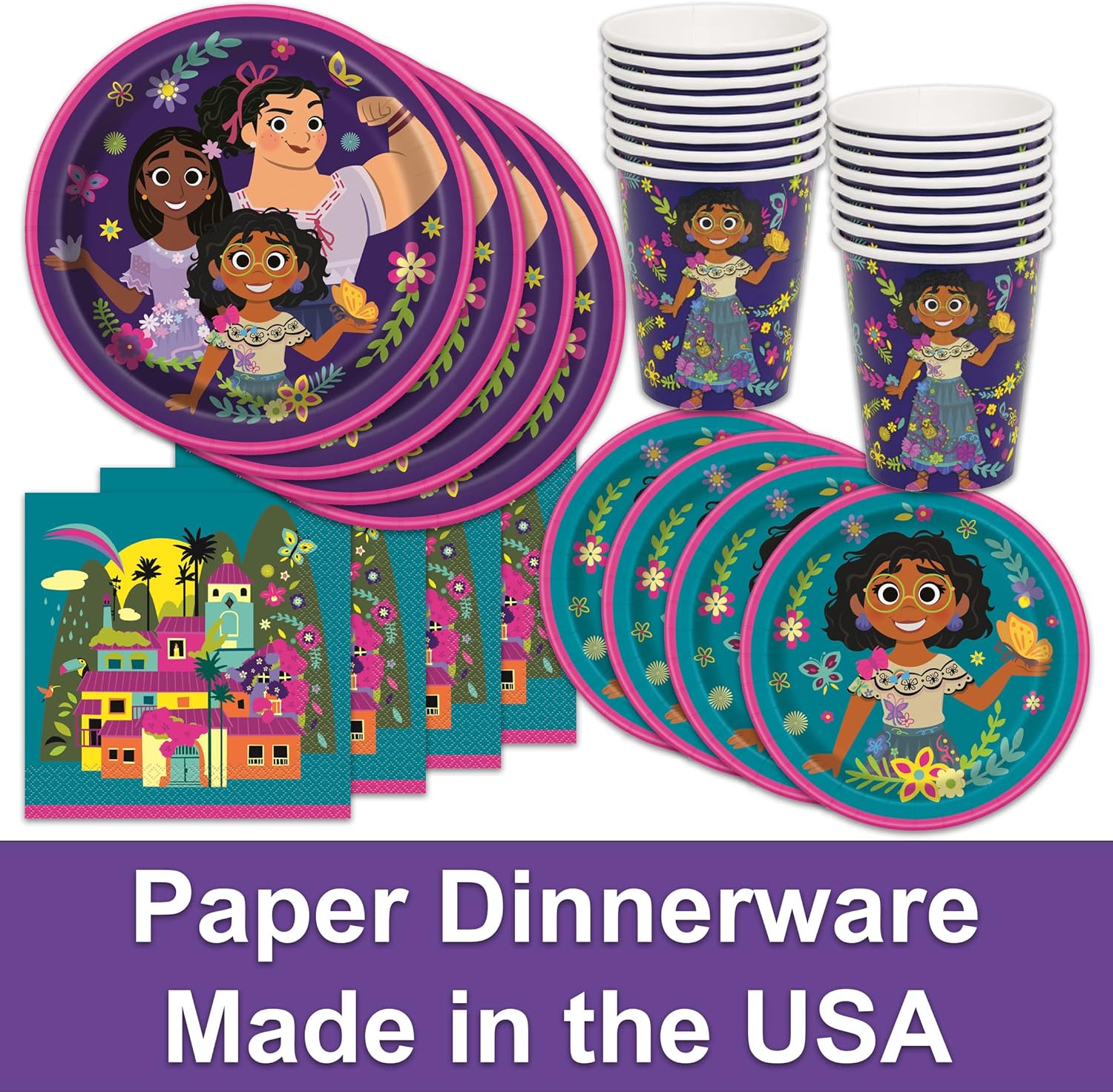 Encanto Themed Birthday Party Supplies for 16 Kids