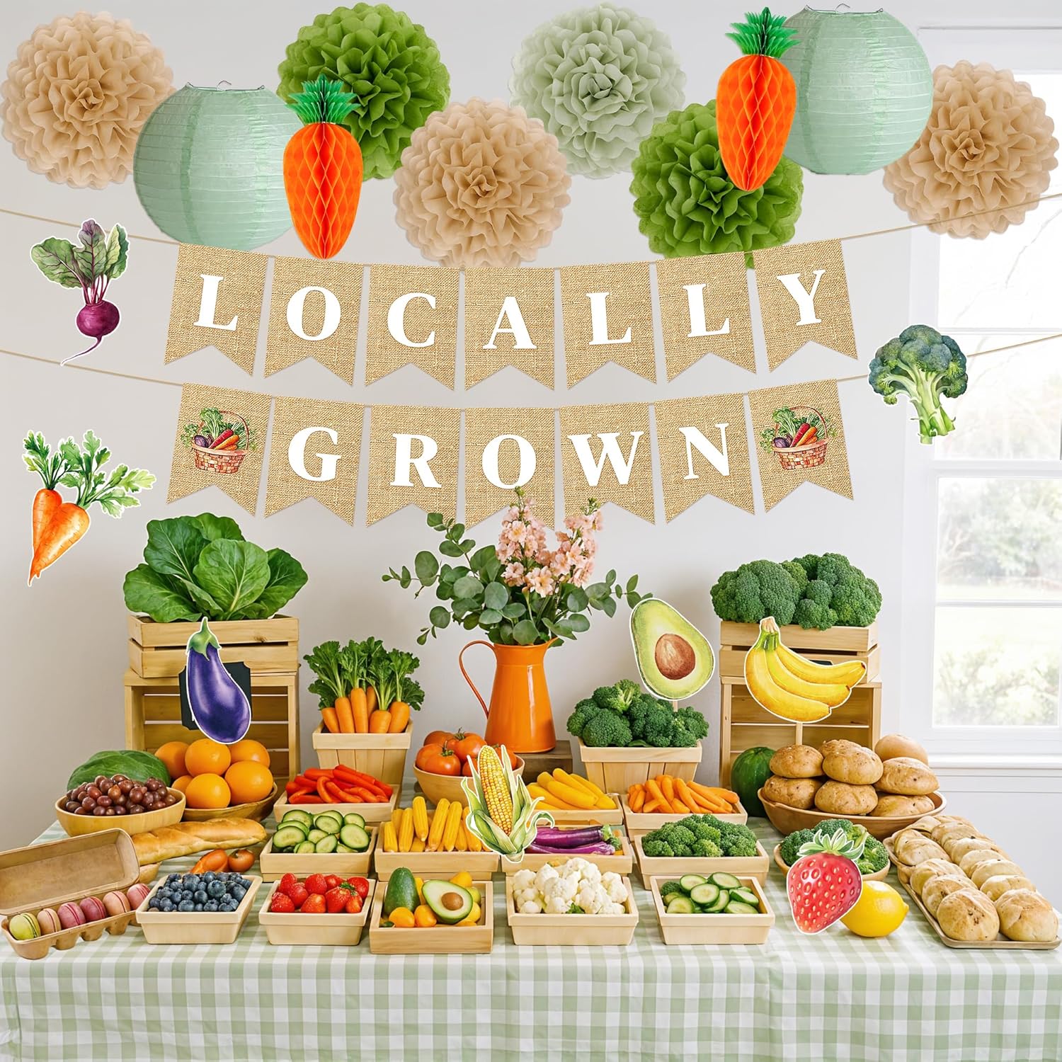 Kriyokiaa Farmers Market Baby Shower Decor Kit 12PCS